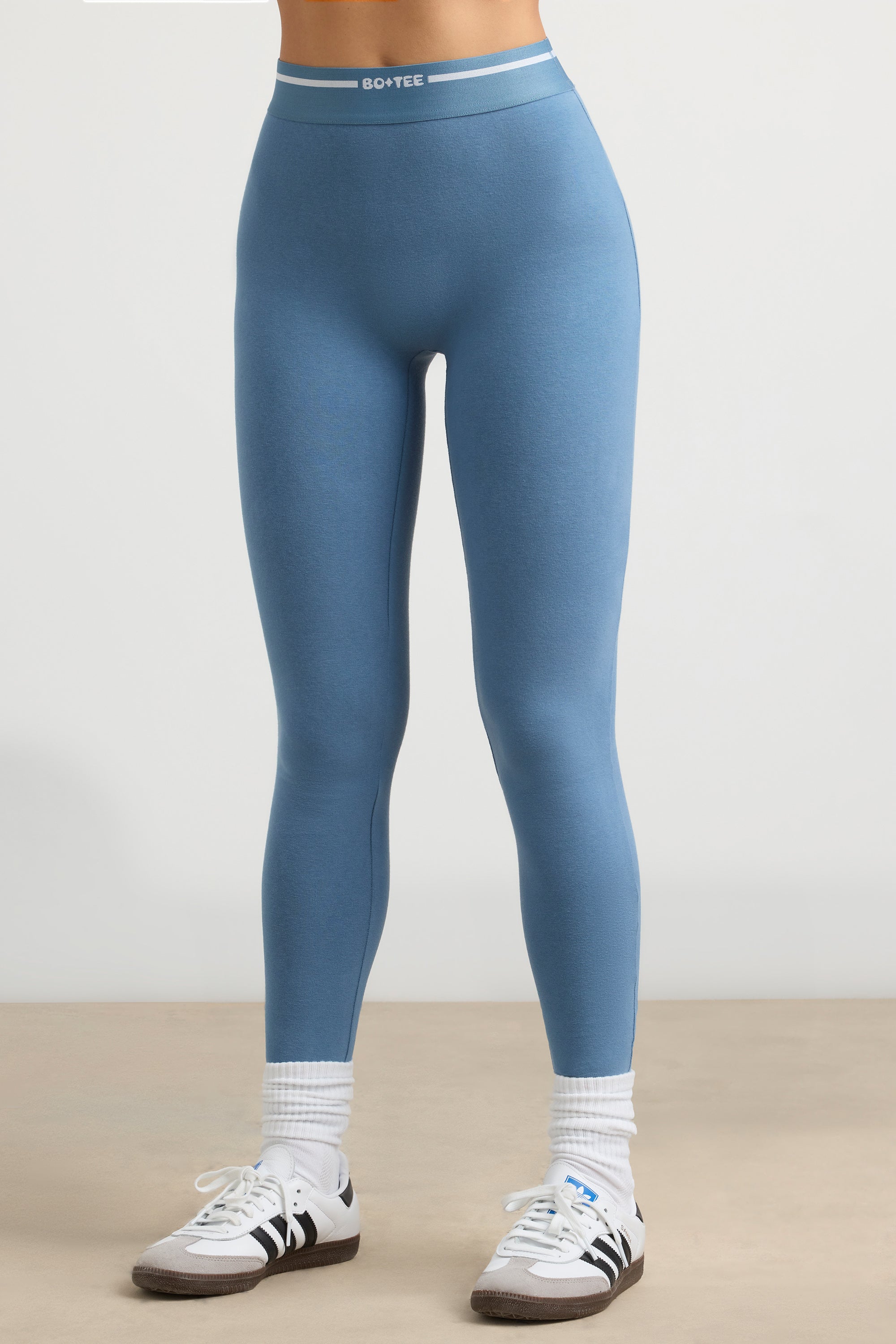 Necessity High-Waist Leggings in Steel Blue - Image 4