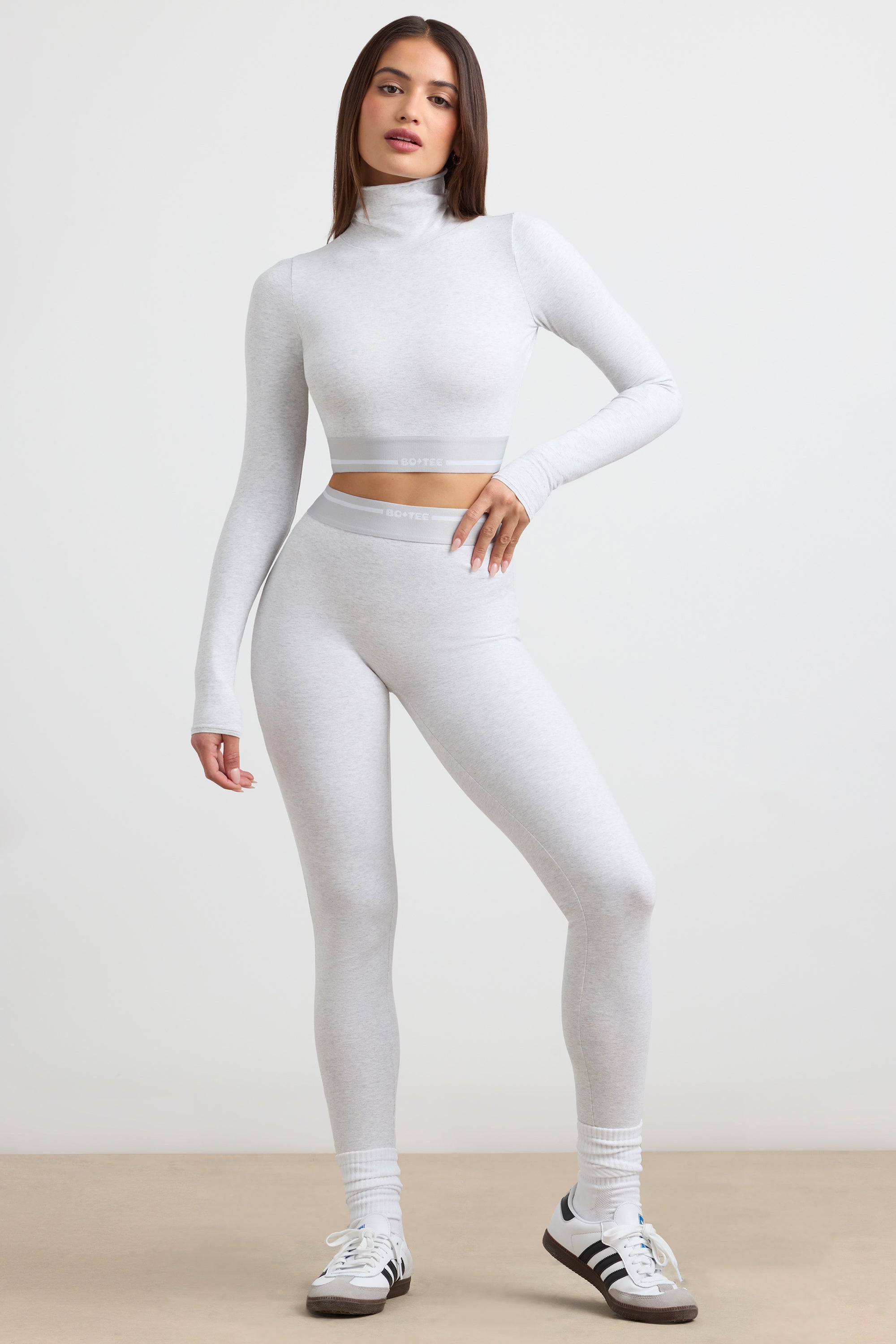Necessity High-Waist Leggings in Grey Marl - Image 5