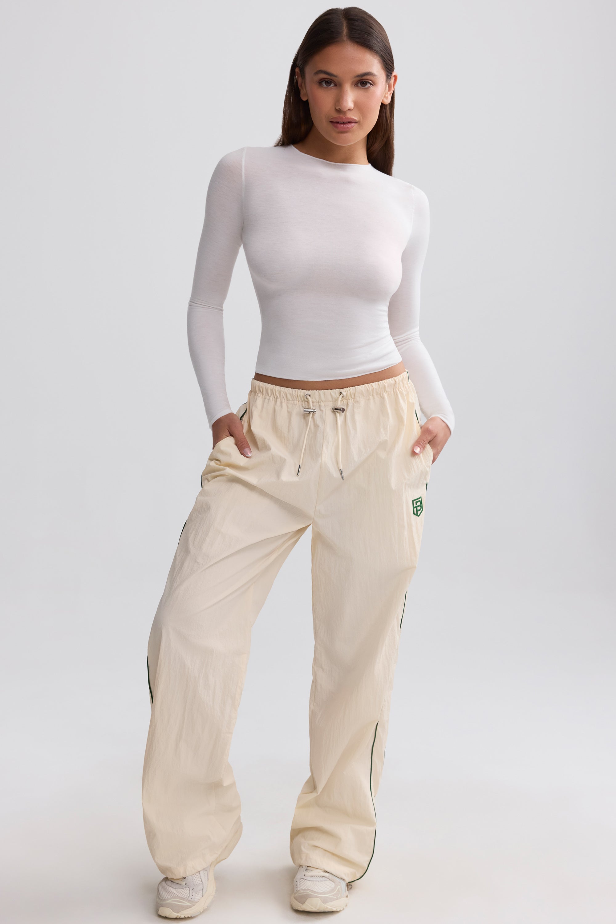 Wide-Leg Track Pants in Marble - Image 5