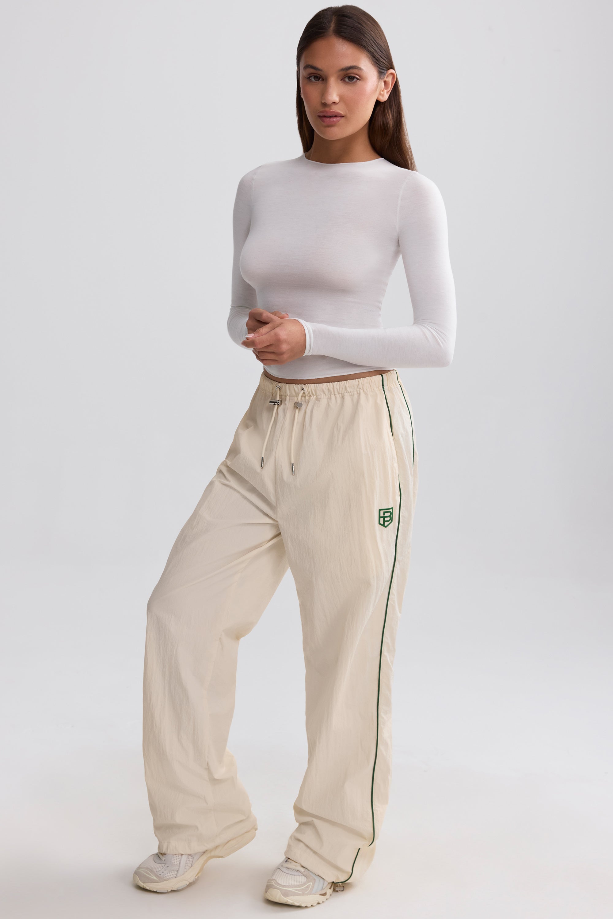 Wide-Leg Track Pants in Marble - Image 7