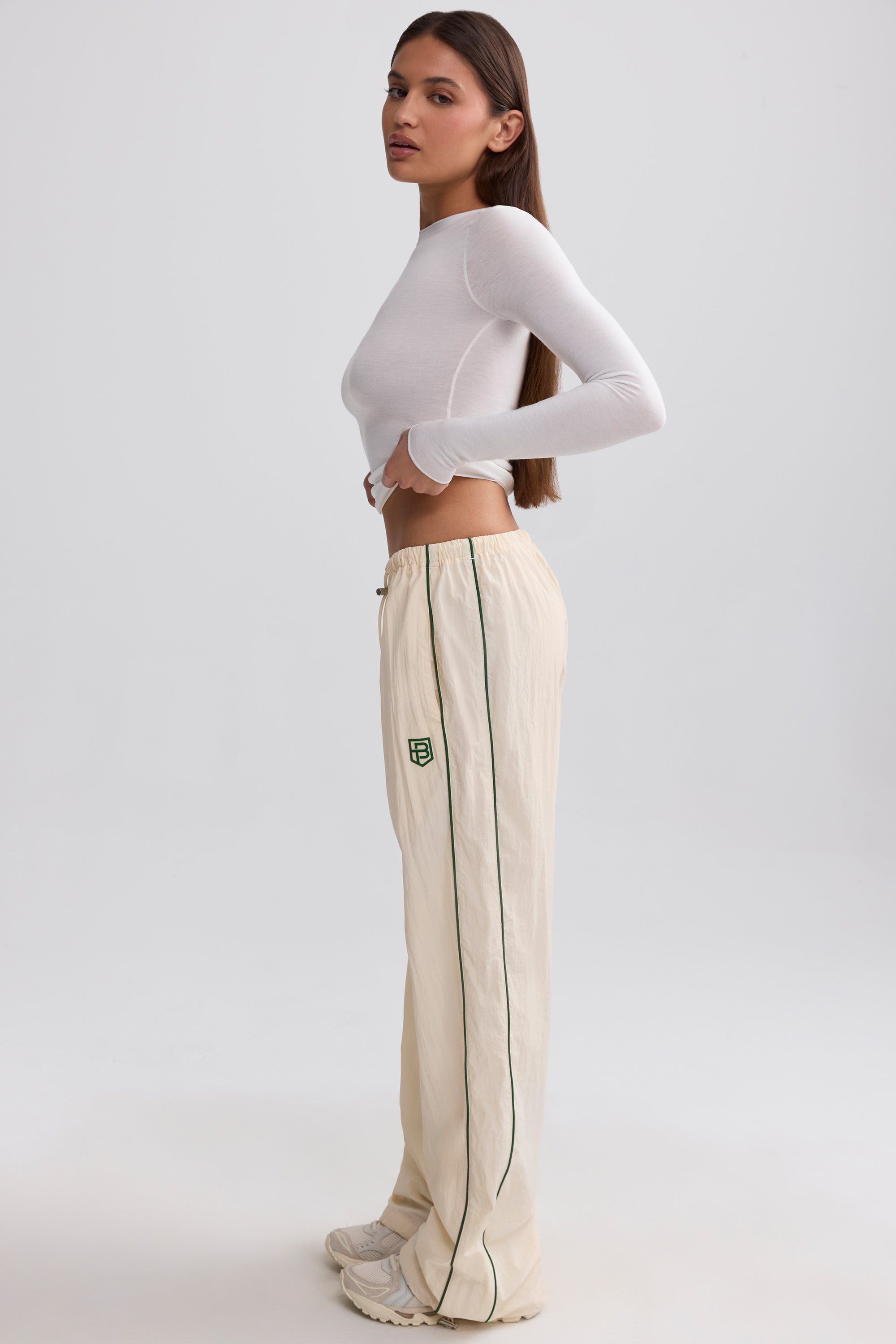 Wide-Leg Track Pants in Marble - Image 3