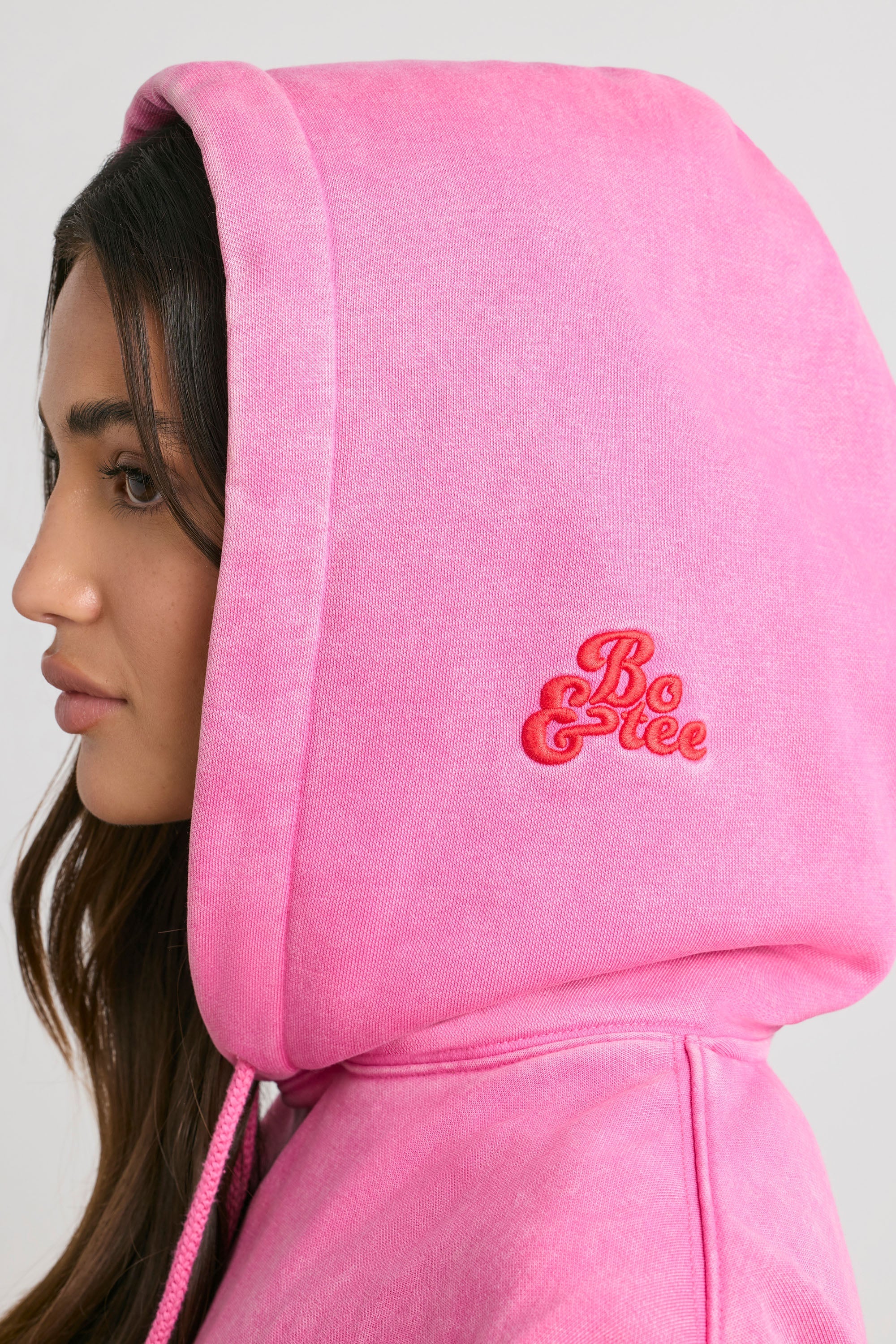 Oversized Hoodie in Hot Pink - Image 5