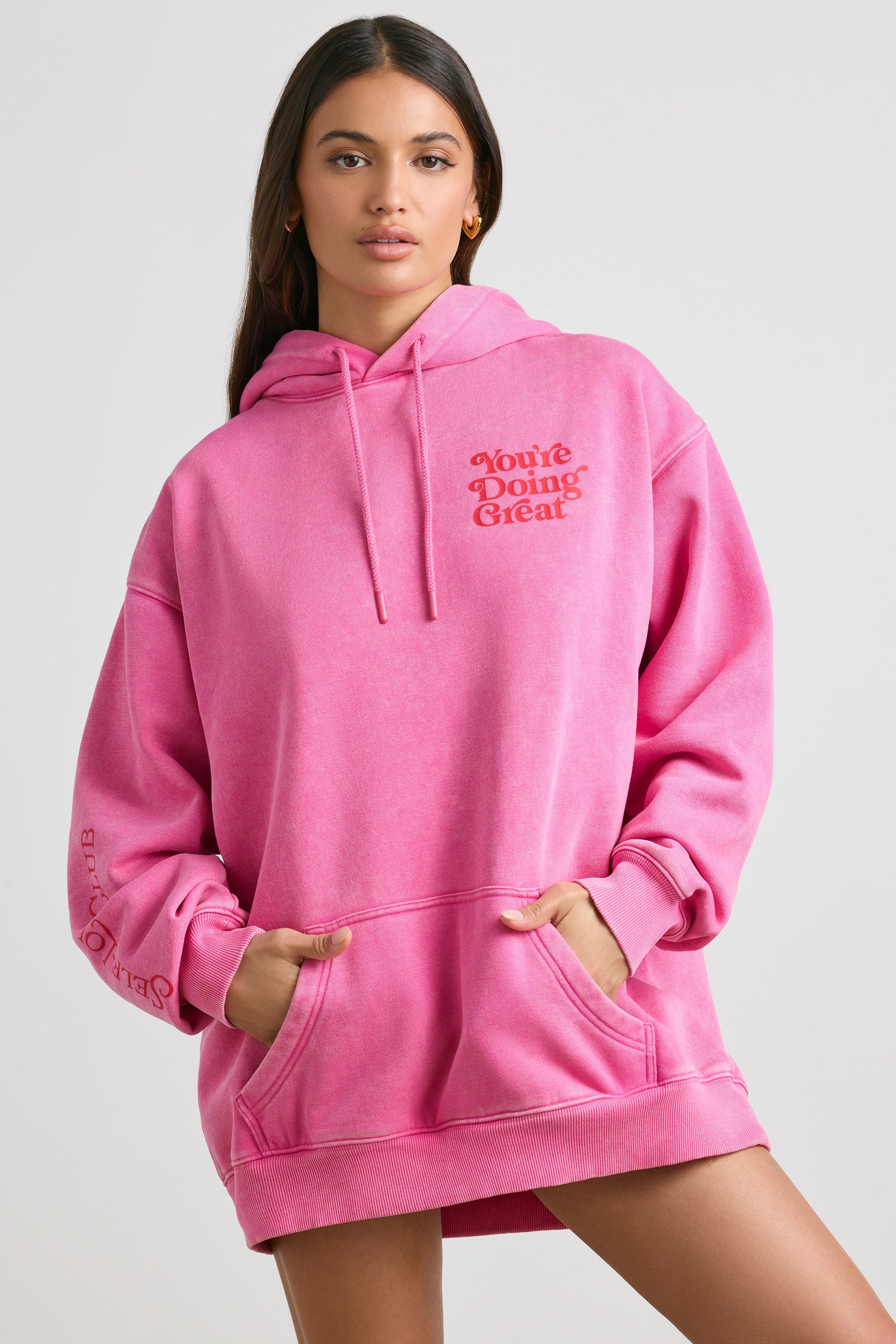 Oversized Hoodie in Hot Pink - Image 8