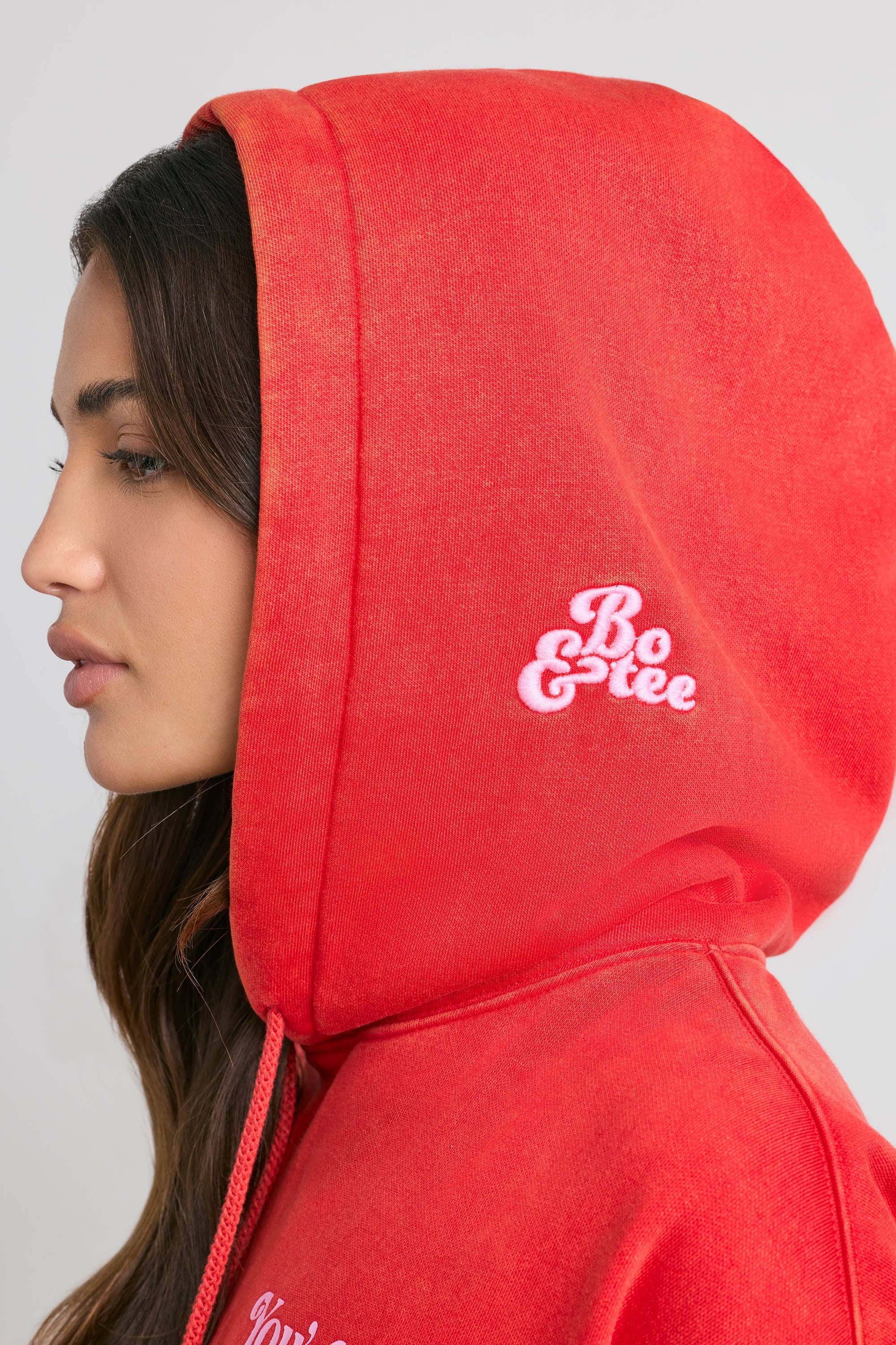 Sunday Love Oversized Hoodie in Red - Image 8