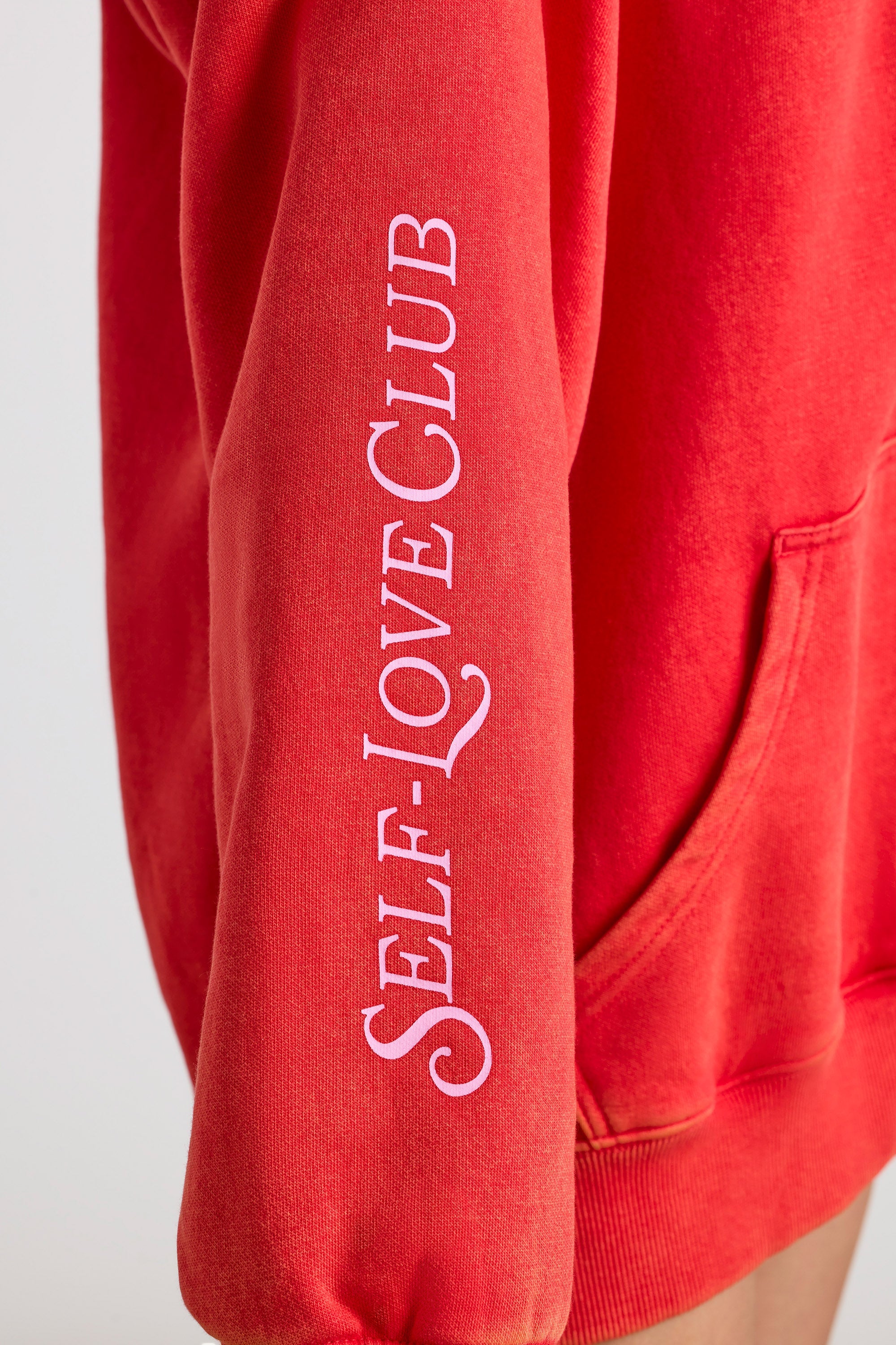 Sunday Love Oversized Hoodie in Red - Image 7