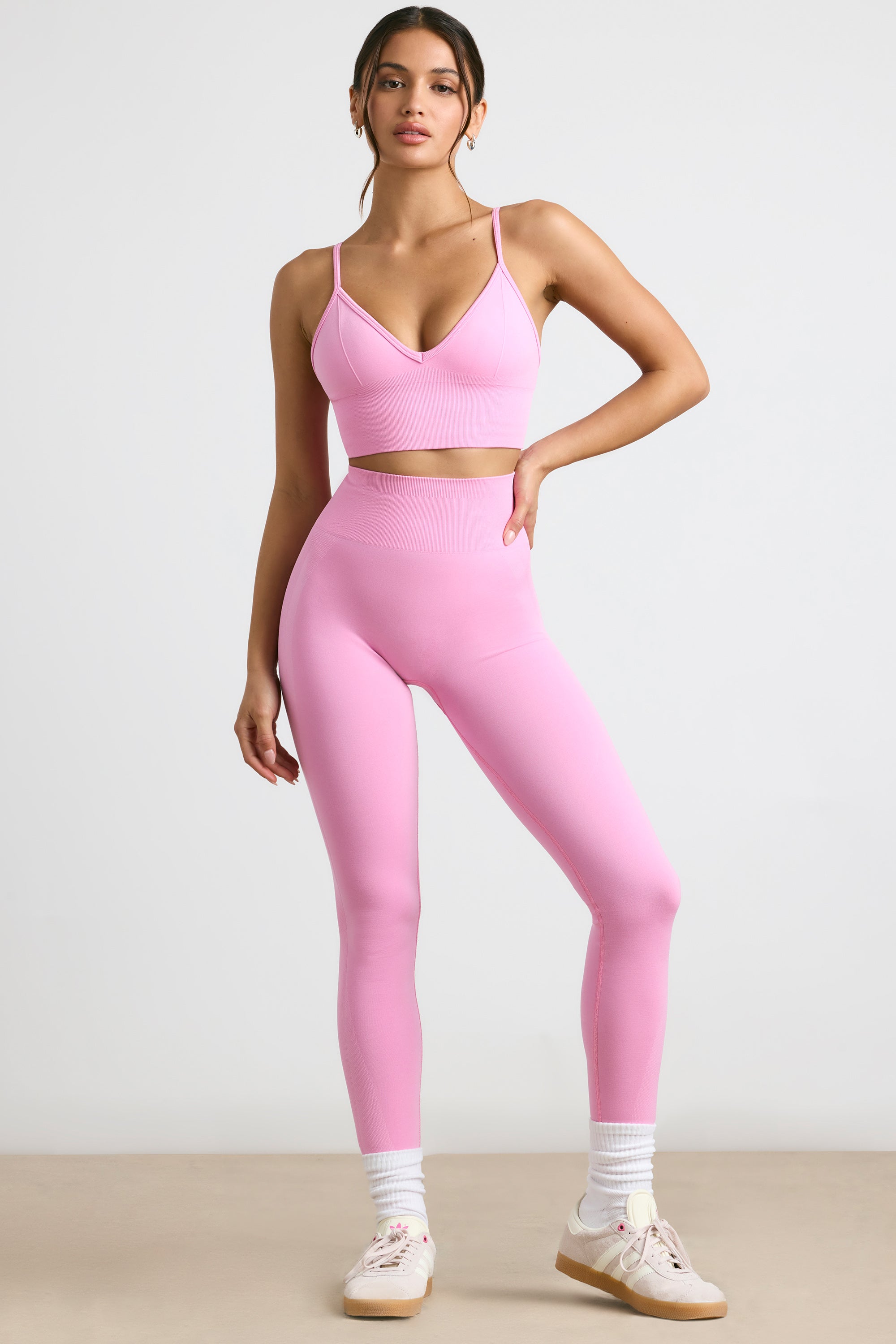 Admired High-Waist Define Luxe Leggings in Bubblegum Pink - Image 5