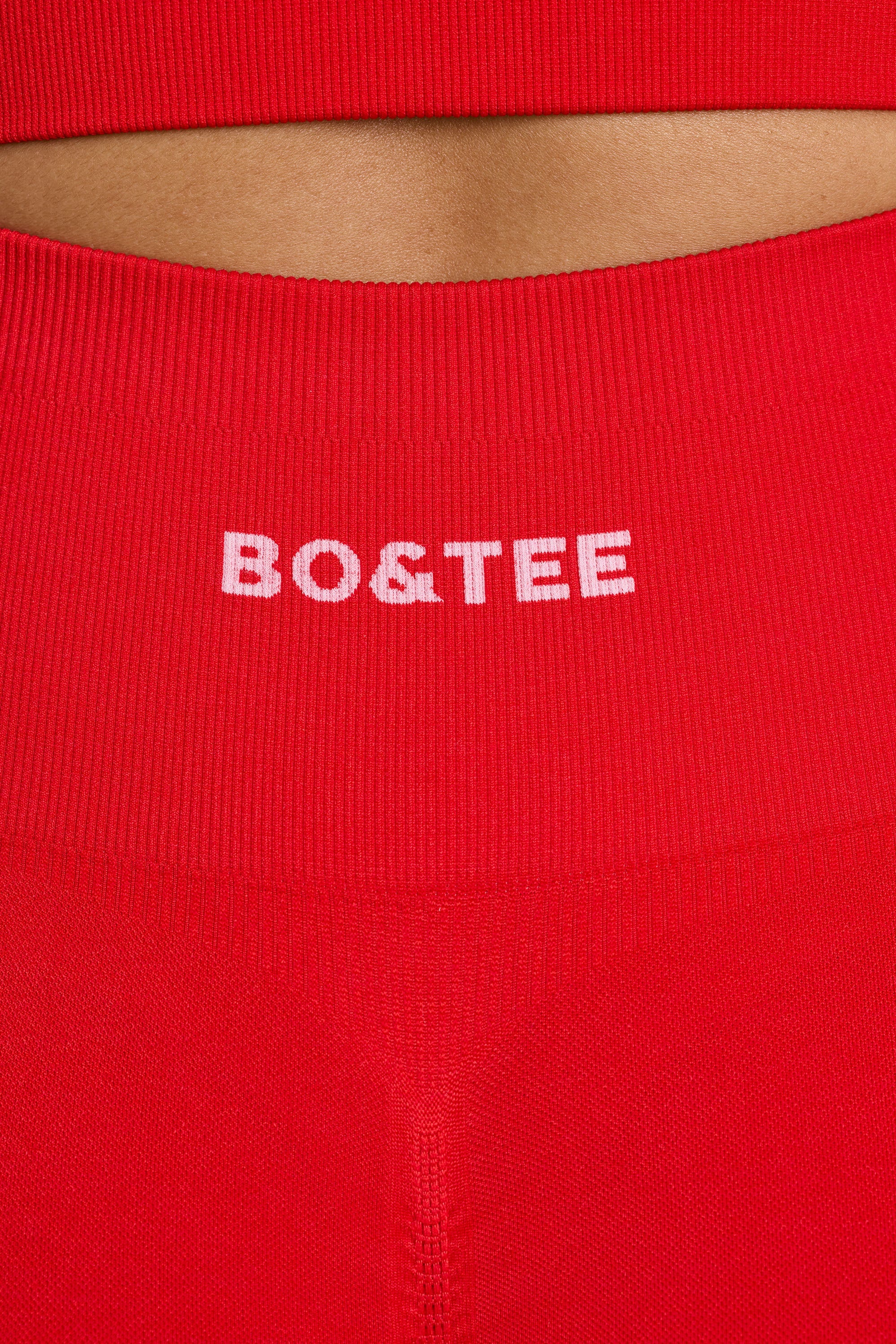 Admired High-Waist Define Luxe Leggings in Red - Image 4