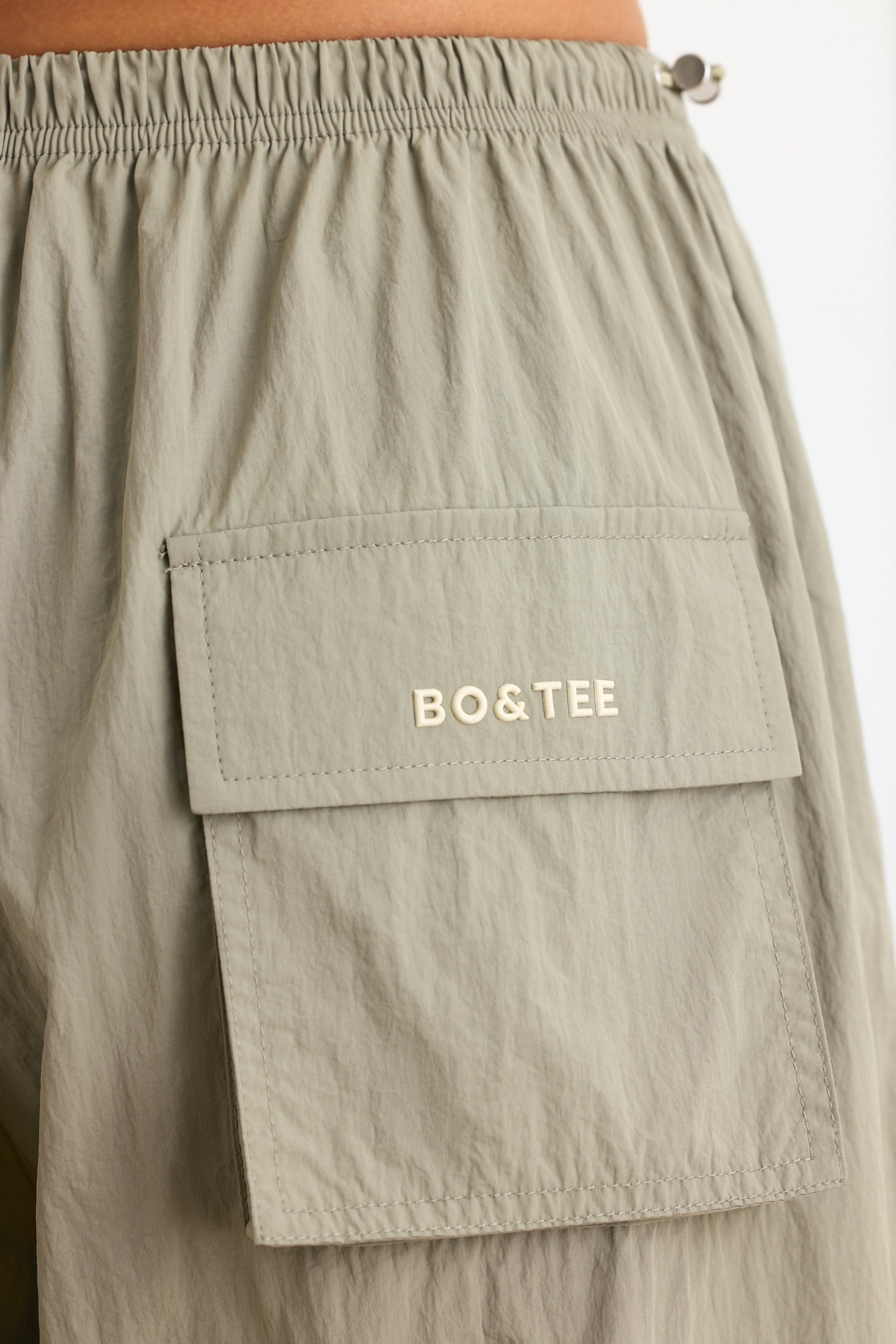 Convertible Wide Leg Track Pants in Mineral - Image 4