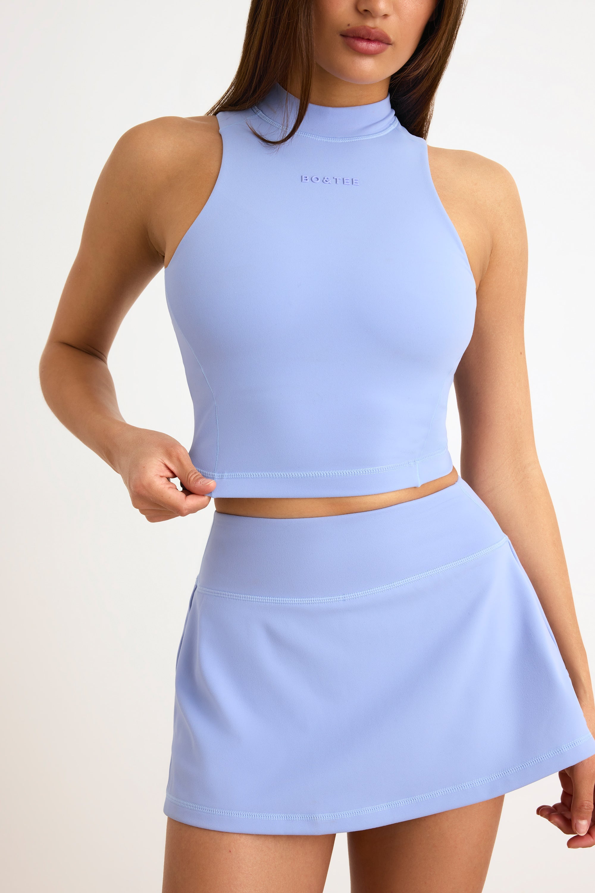 Soft Active High-Neck Tank Top in Lavender Blue - Image 4