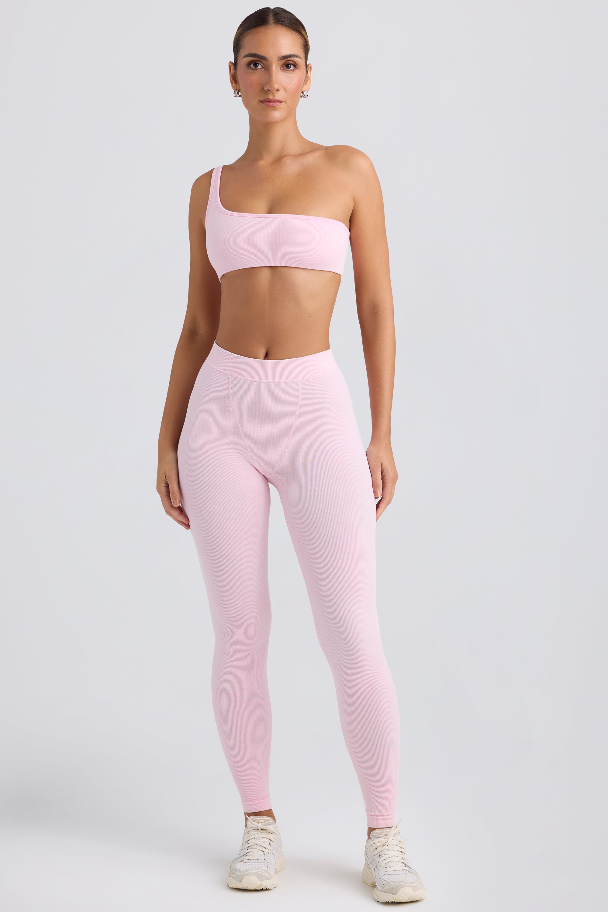 Seamless Rib Leggings in Washed Ice Pink - Image 6