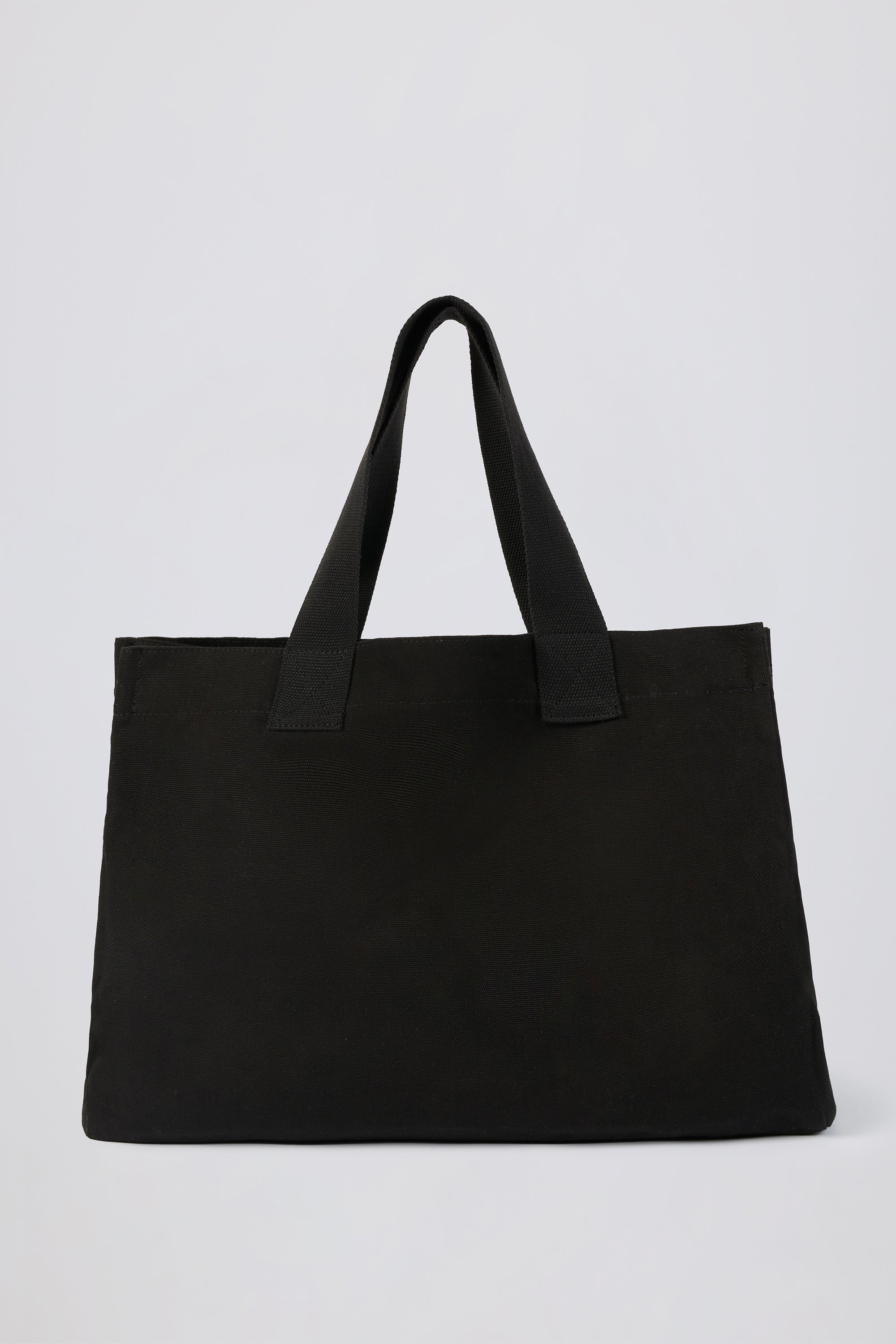 Oversized Canvas Tote Bag in Black - Image 2