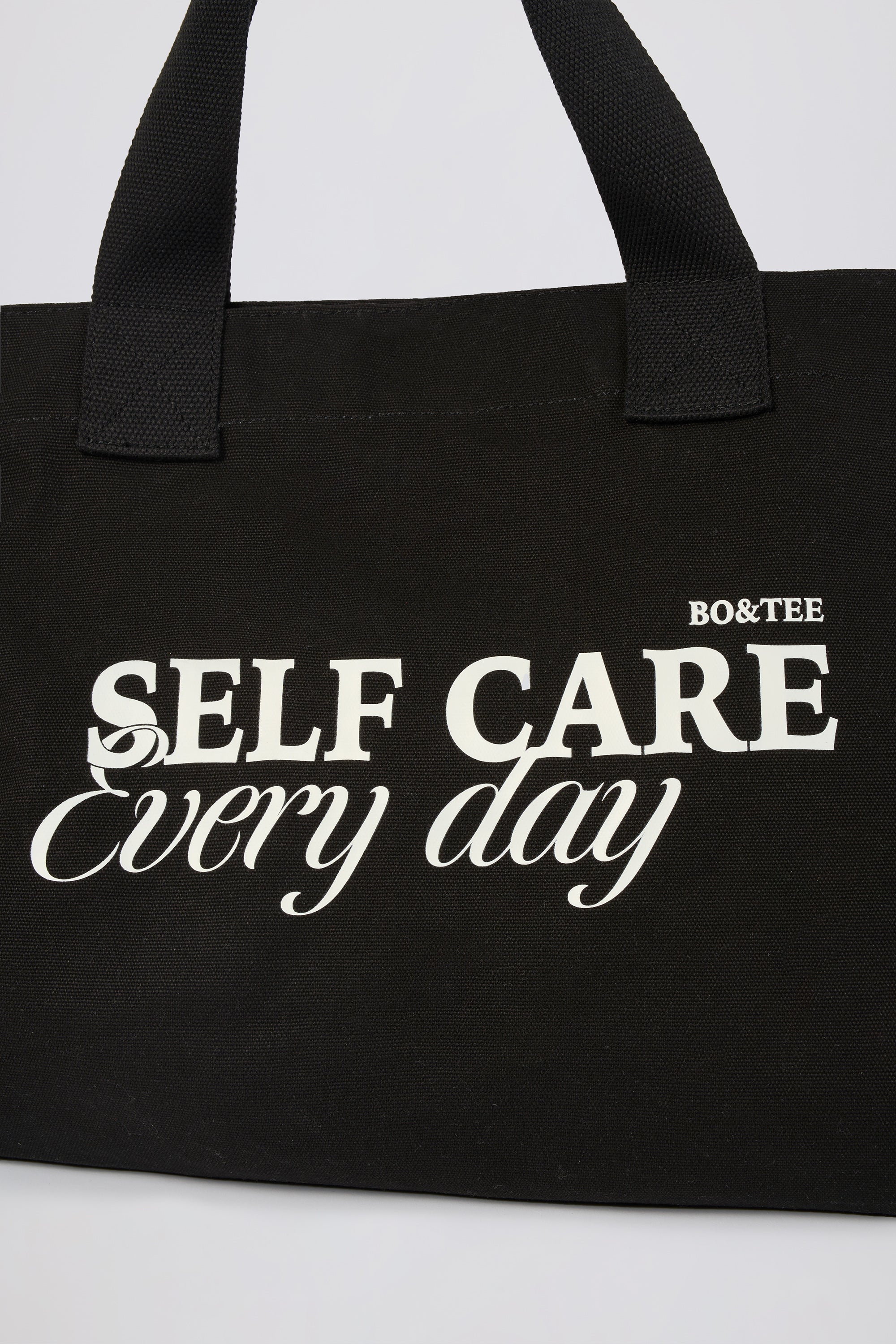 Oversized Canvas Tote Bag in Black - Image 4