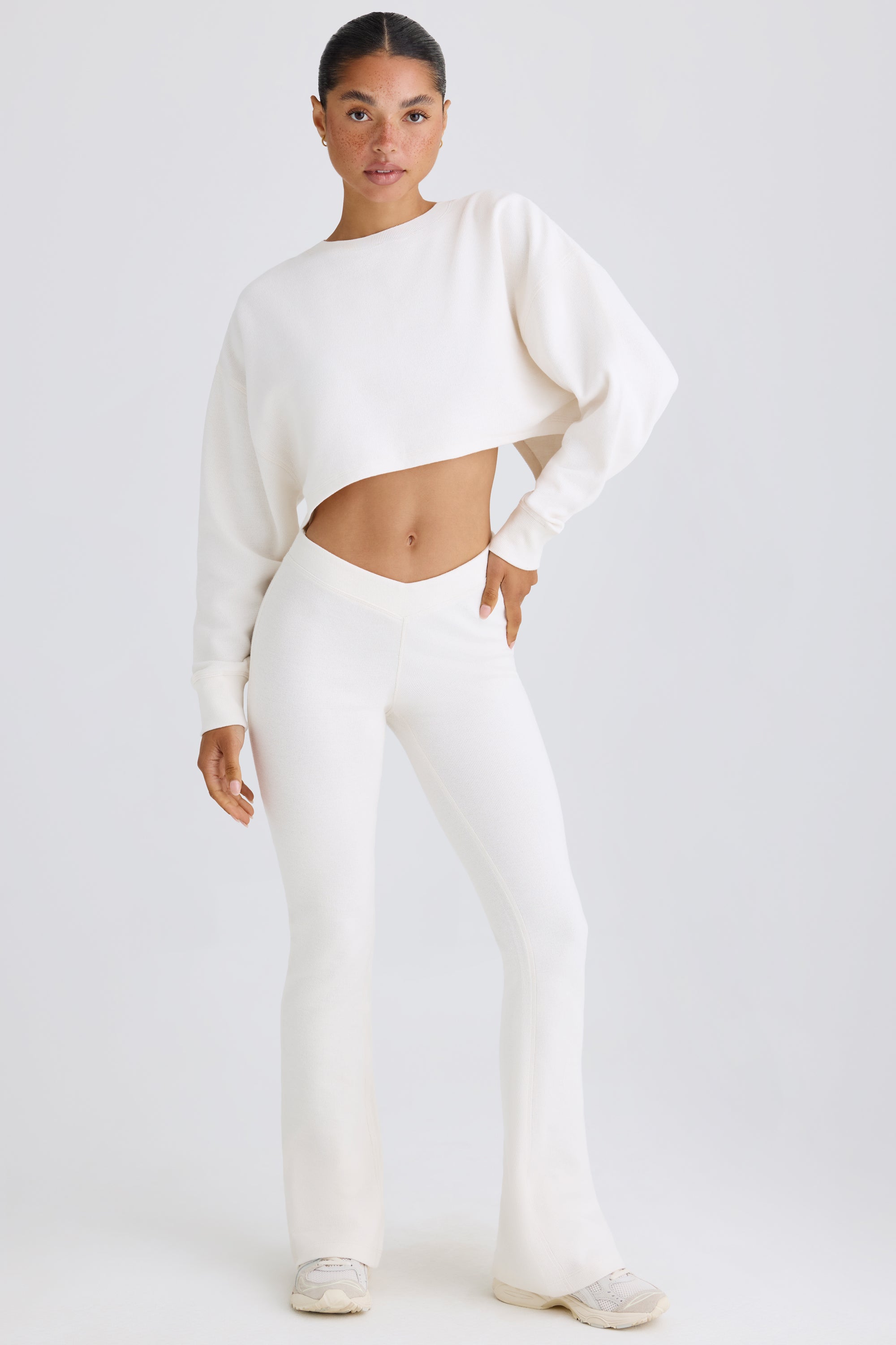 Jet Set Tall Flared Trousers in White - Image 6