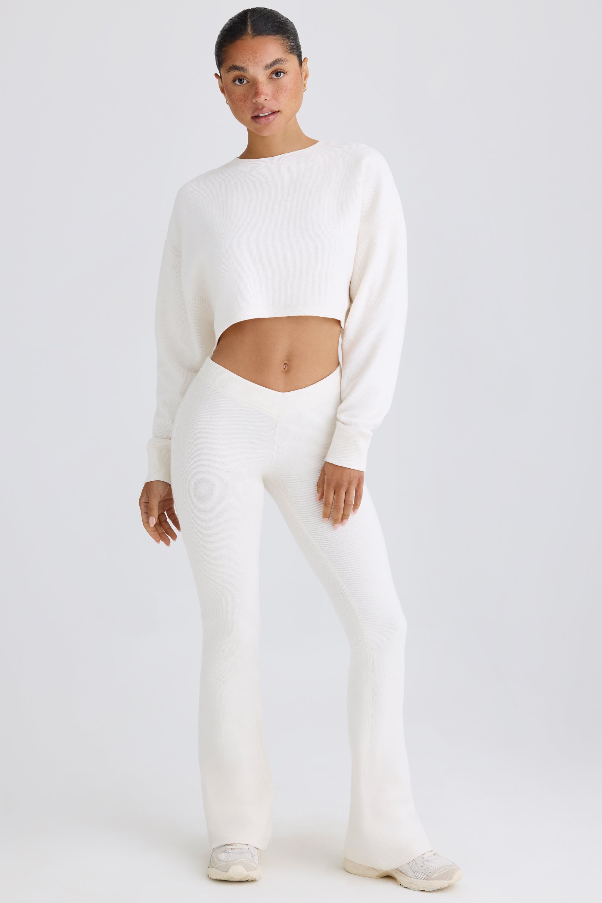 Jet Set Tall Flared Trousers in White - Image 7