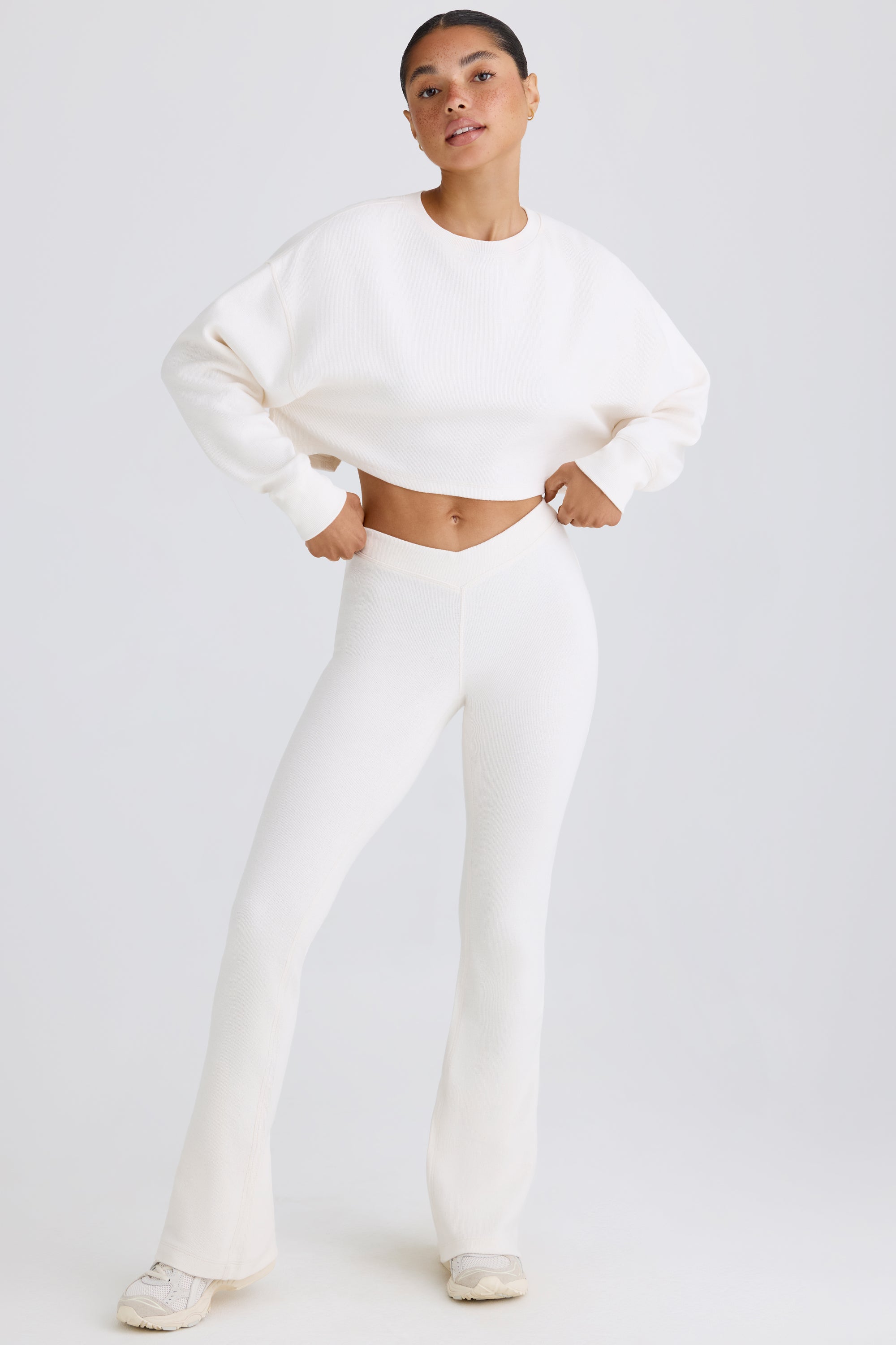 Jet Set Flared Trousers in White - Image 8