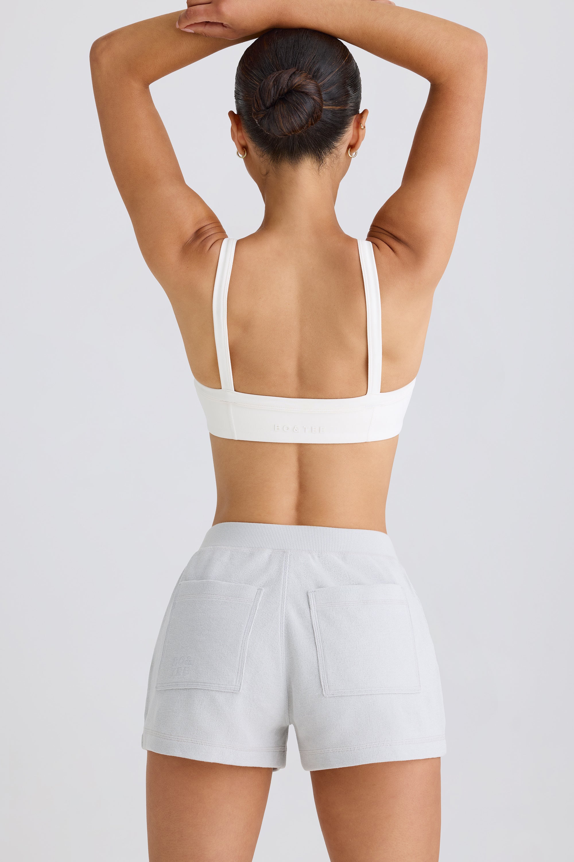 Jet Set Elasticated Shorts in Pacific Grey - Image 5