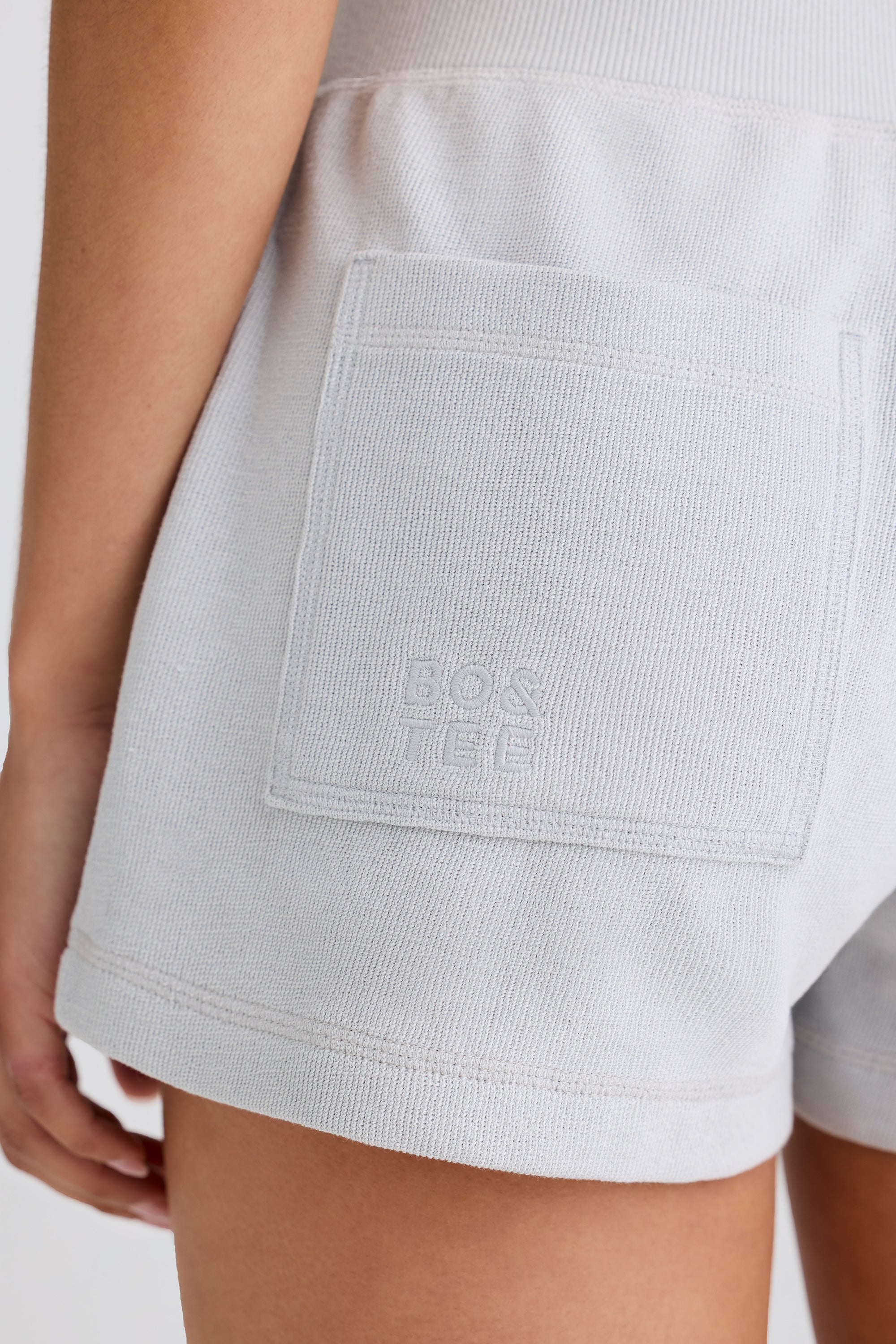 Jet Set Elasticated Shorts in Pacific Grey - Image 4