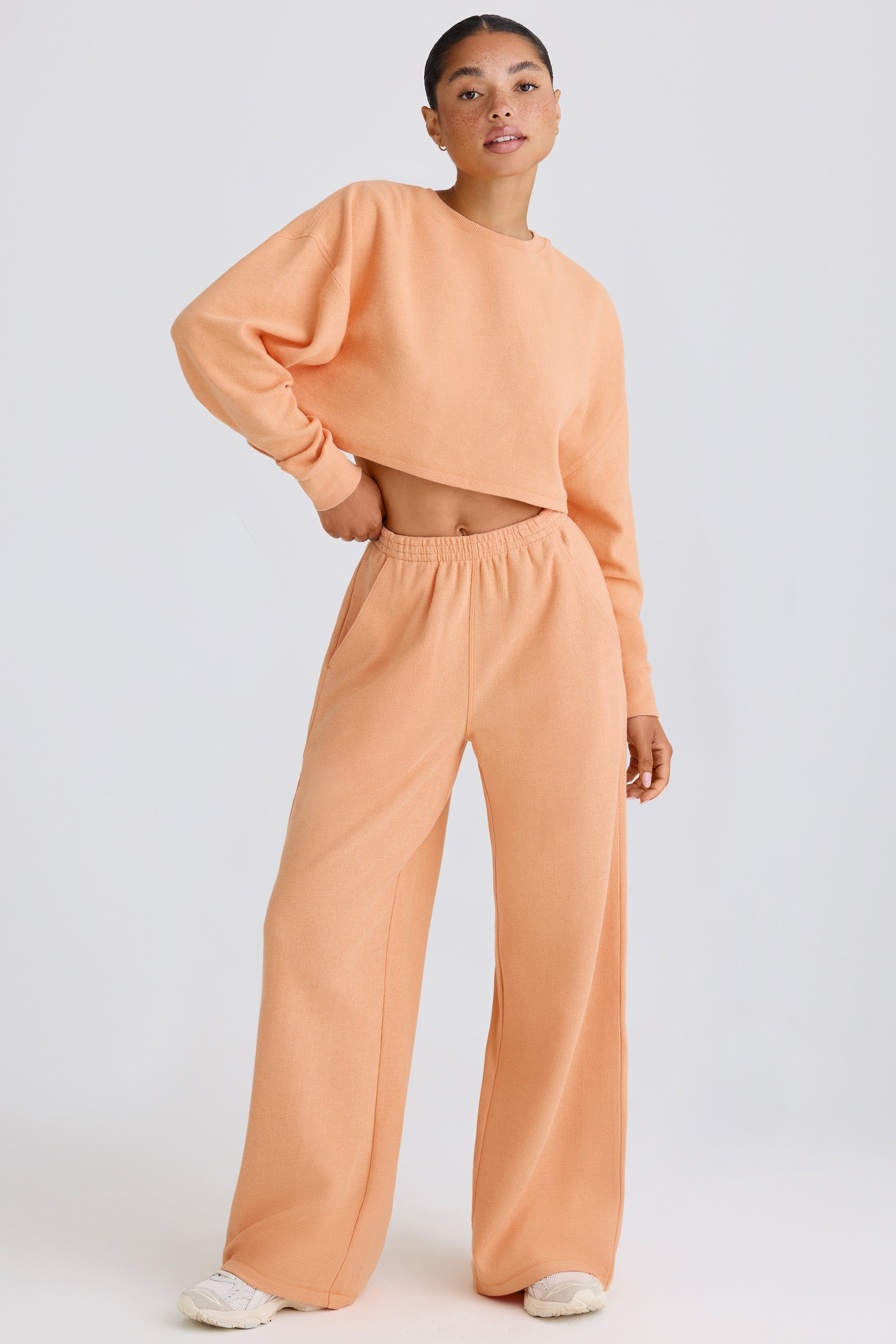 Jet Set Straight-Leg Joggers in Peach - Image 6