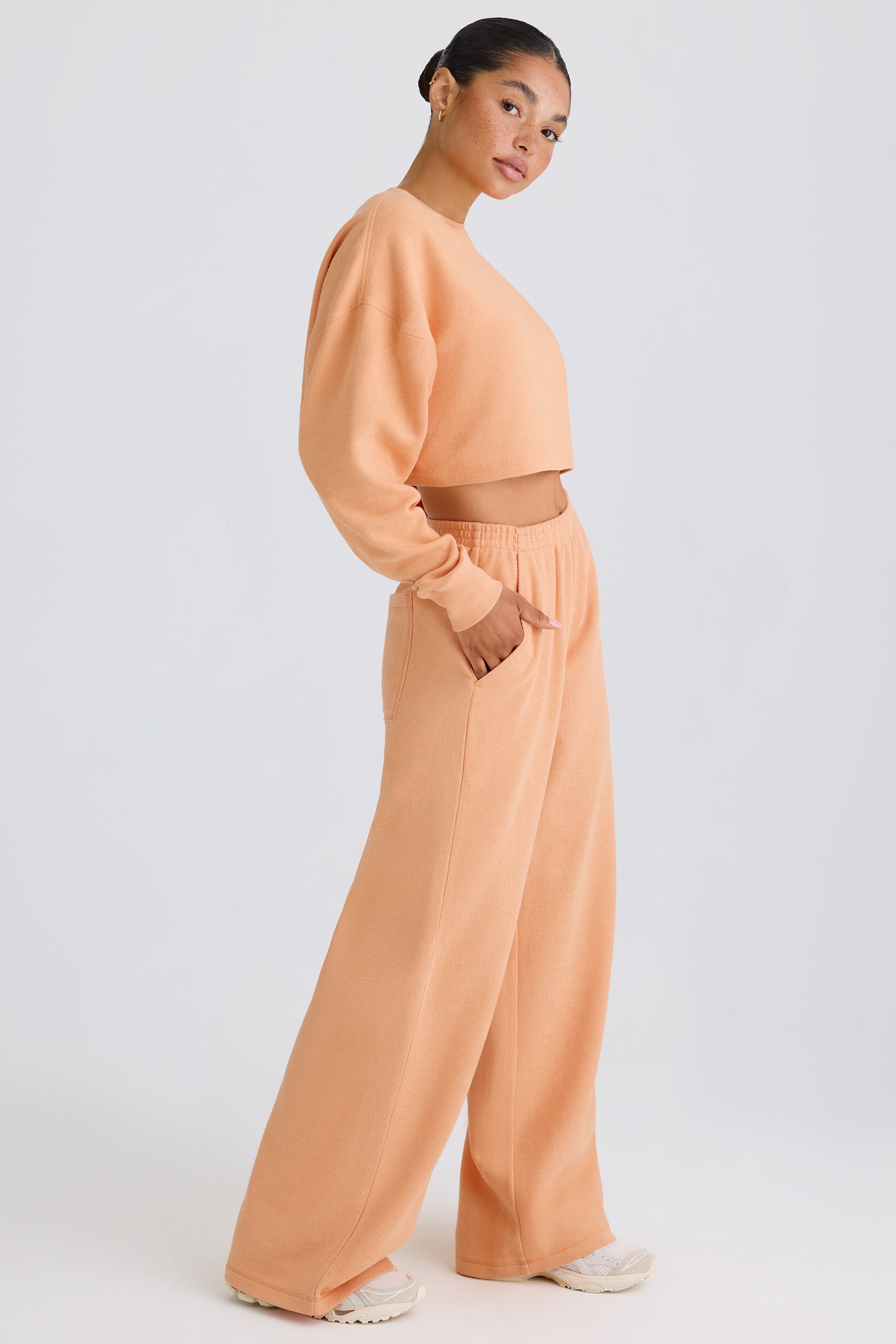 Jet Set Tall Straight-Leg Joggers in Peach - Image 3