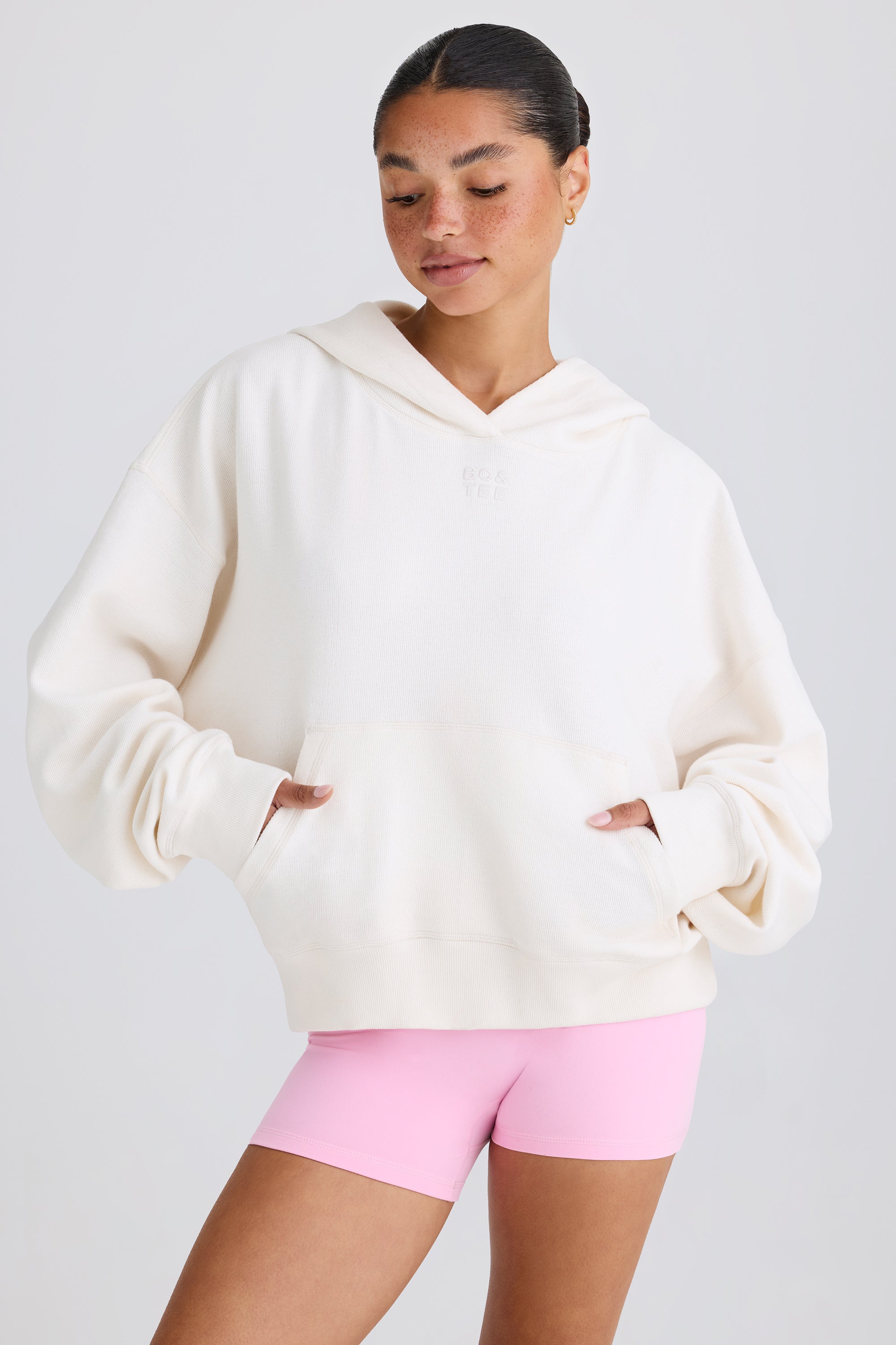 Jet Set Graphic-Print Hoodie in White - Image 7
