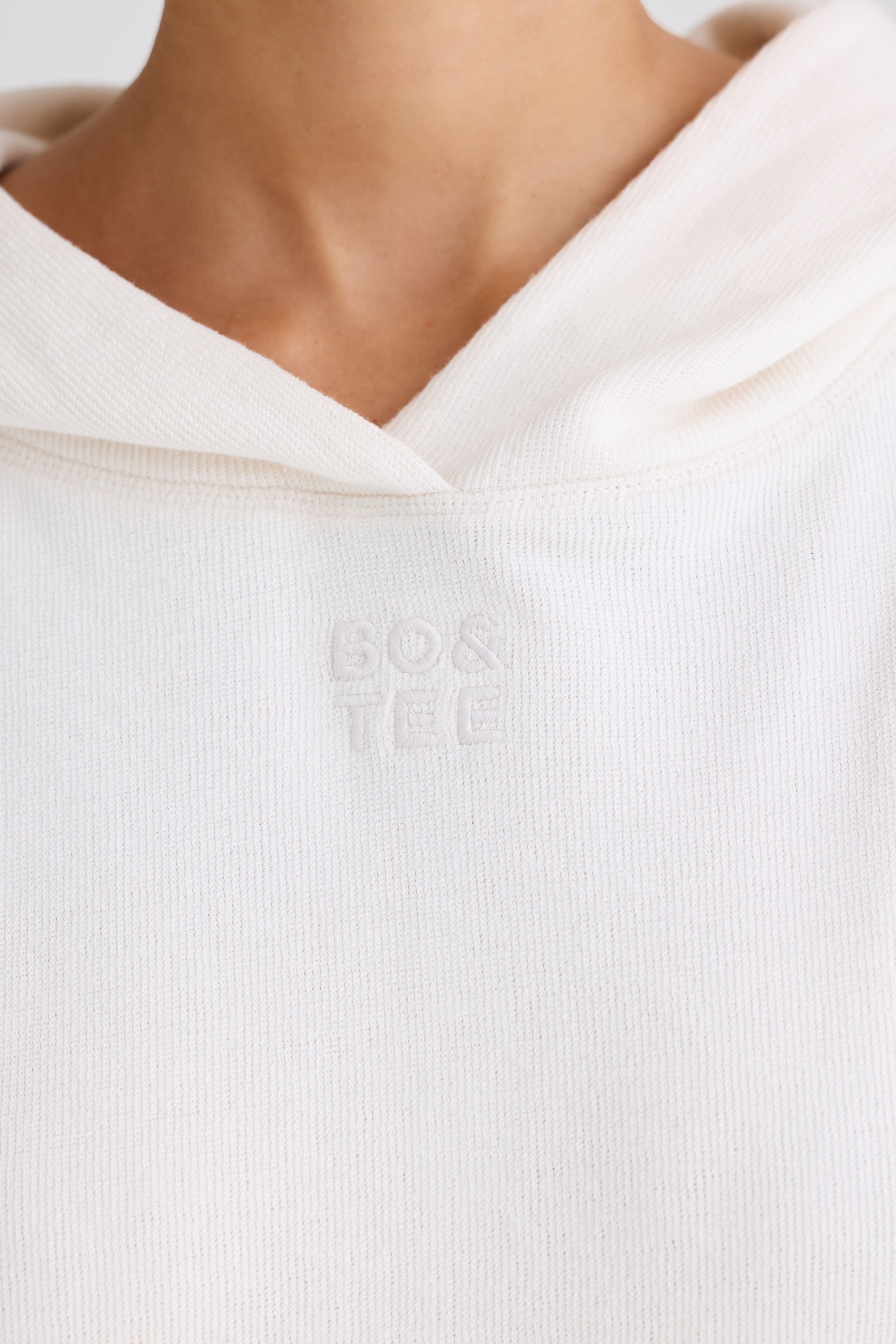 Jet Set Graphic-Print Hoodie in White - Image 5
