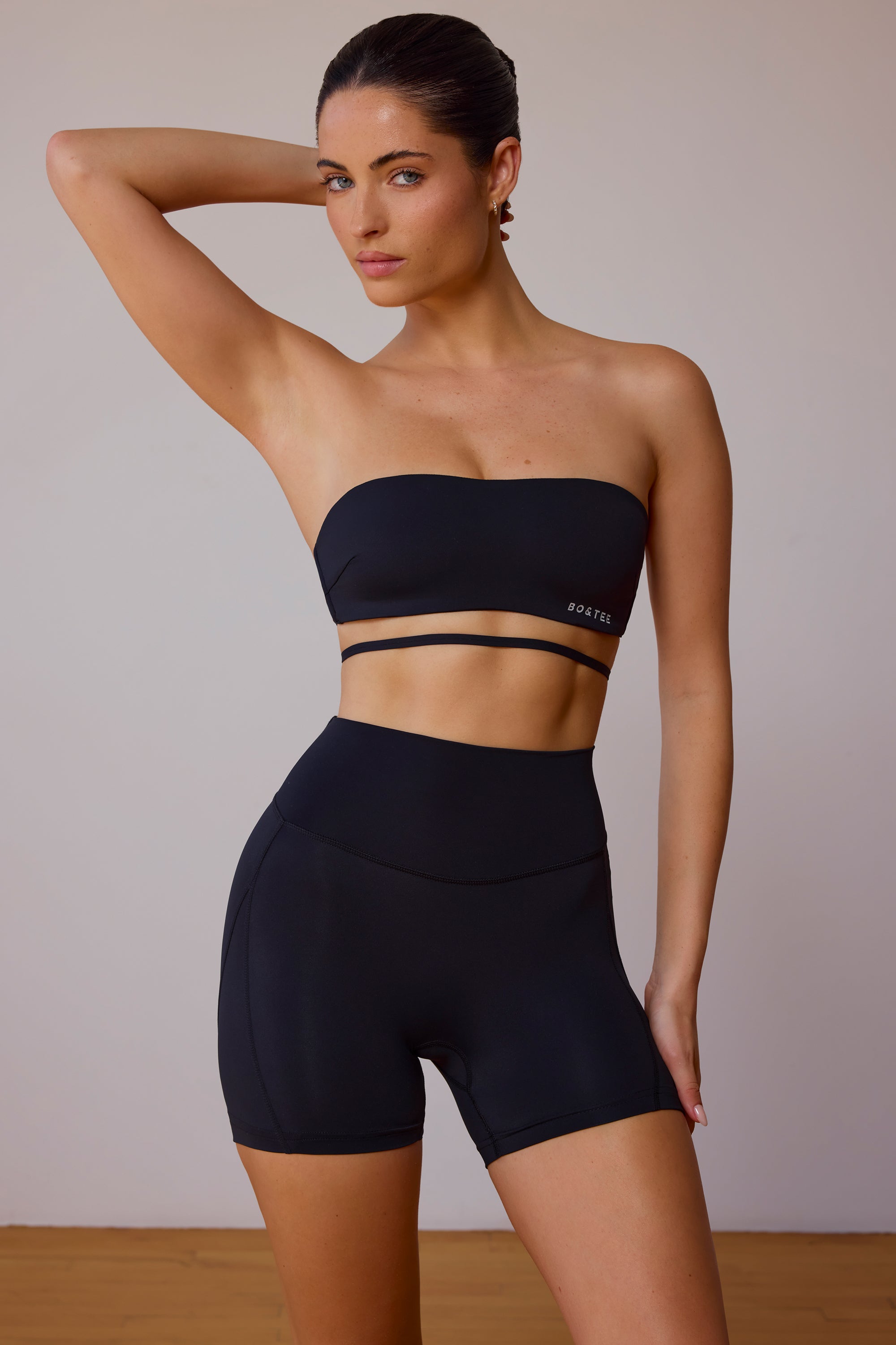 UltraFlex Cross-Back Bandeau Bra in Black - Image 6