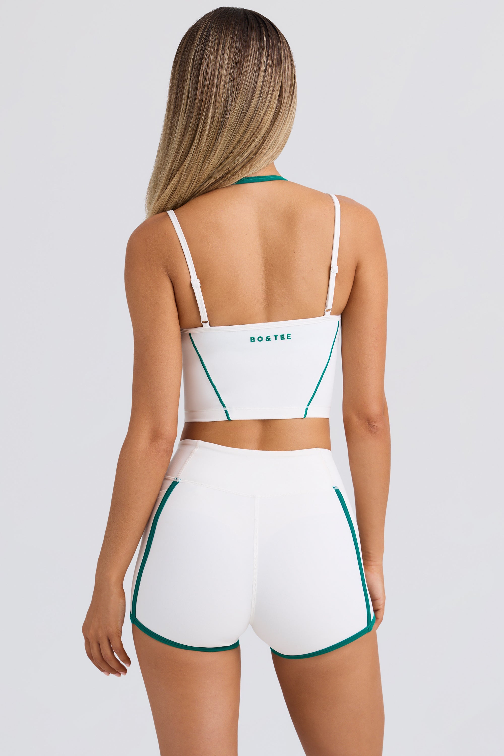 Soft Active Mini Shorts in White - Image 2