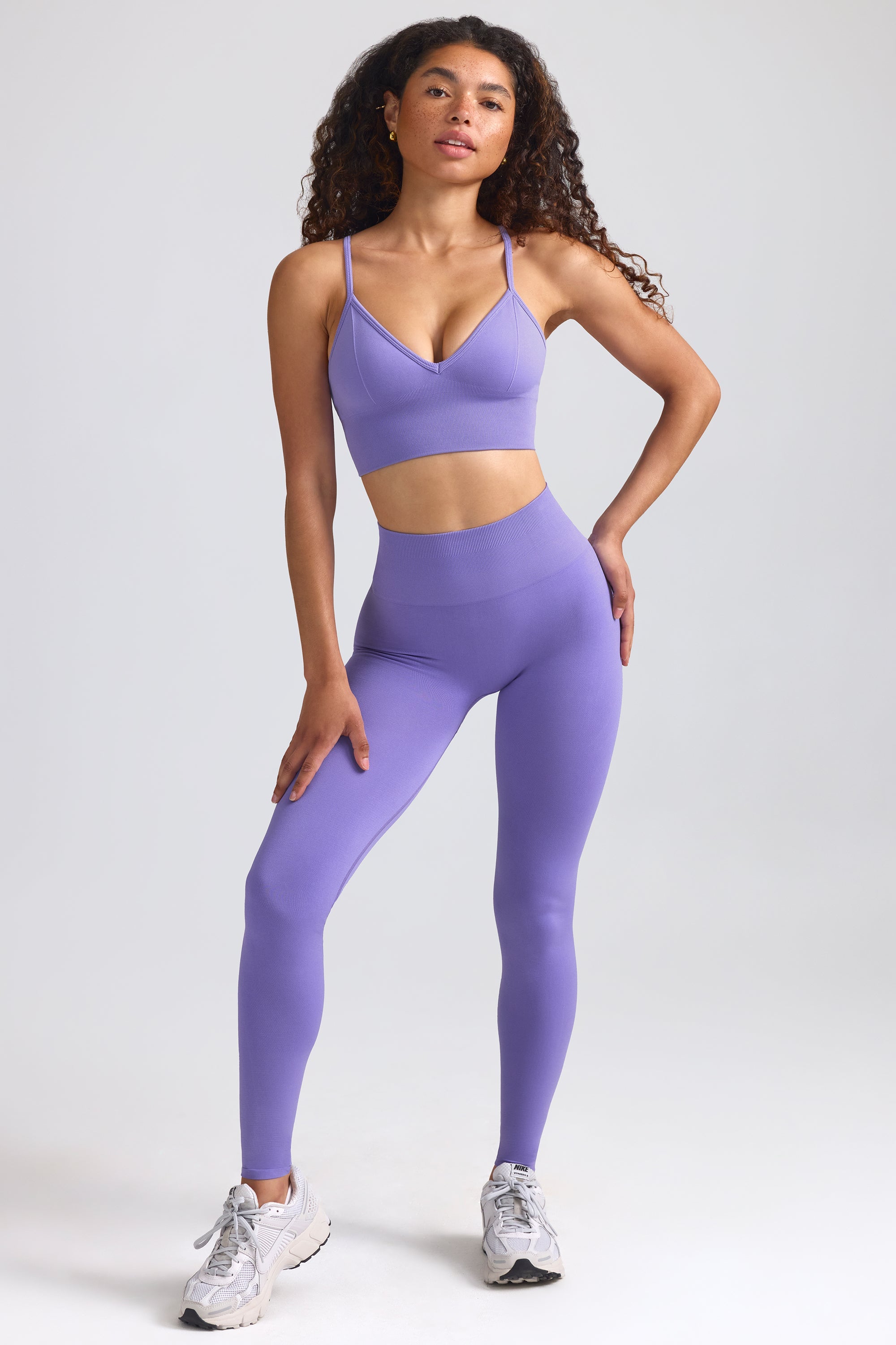 Define Luxe High-Waist Leggings in Purple - Image 5