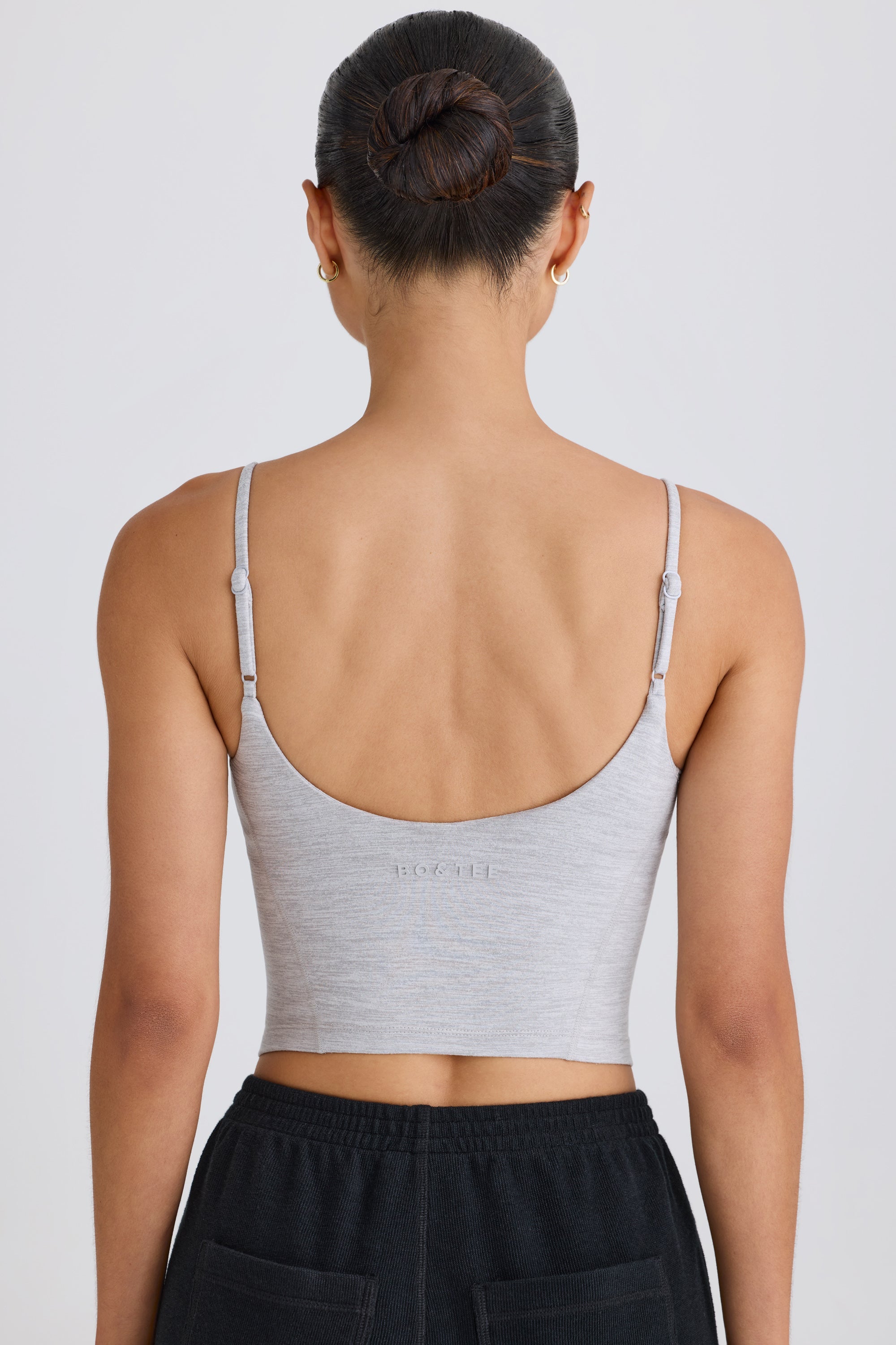 Jet Set Soft Active Tank Top in Grey Marl - Image 2