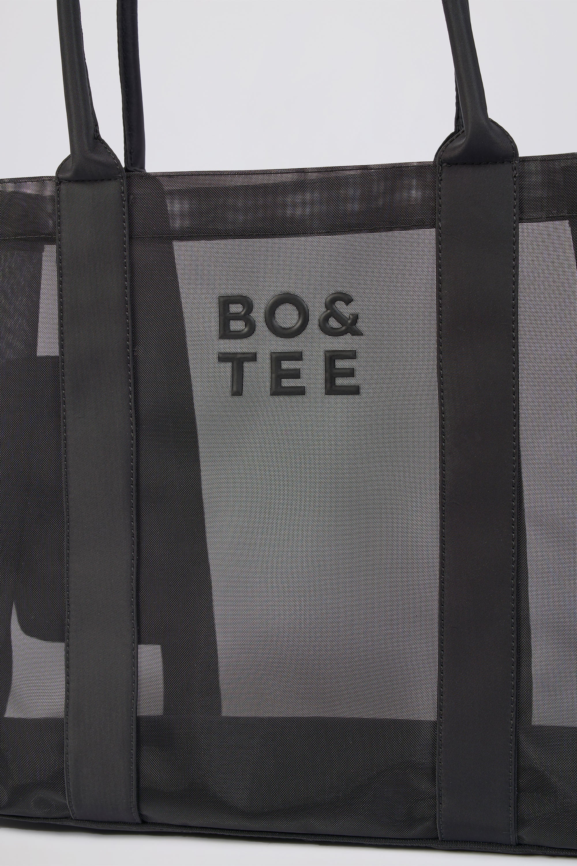 Mesh Tote Bag in Black - Image 8