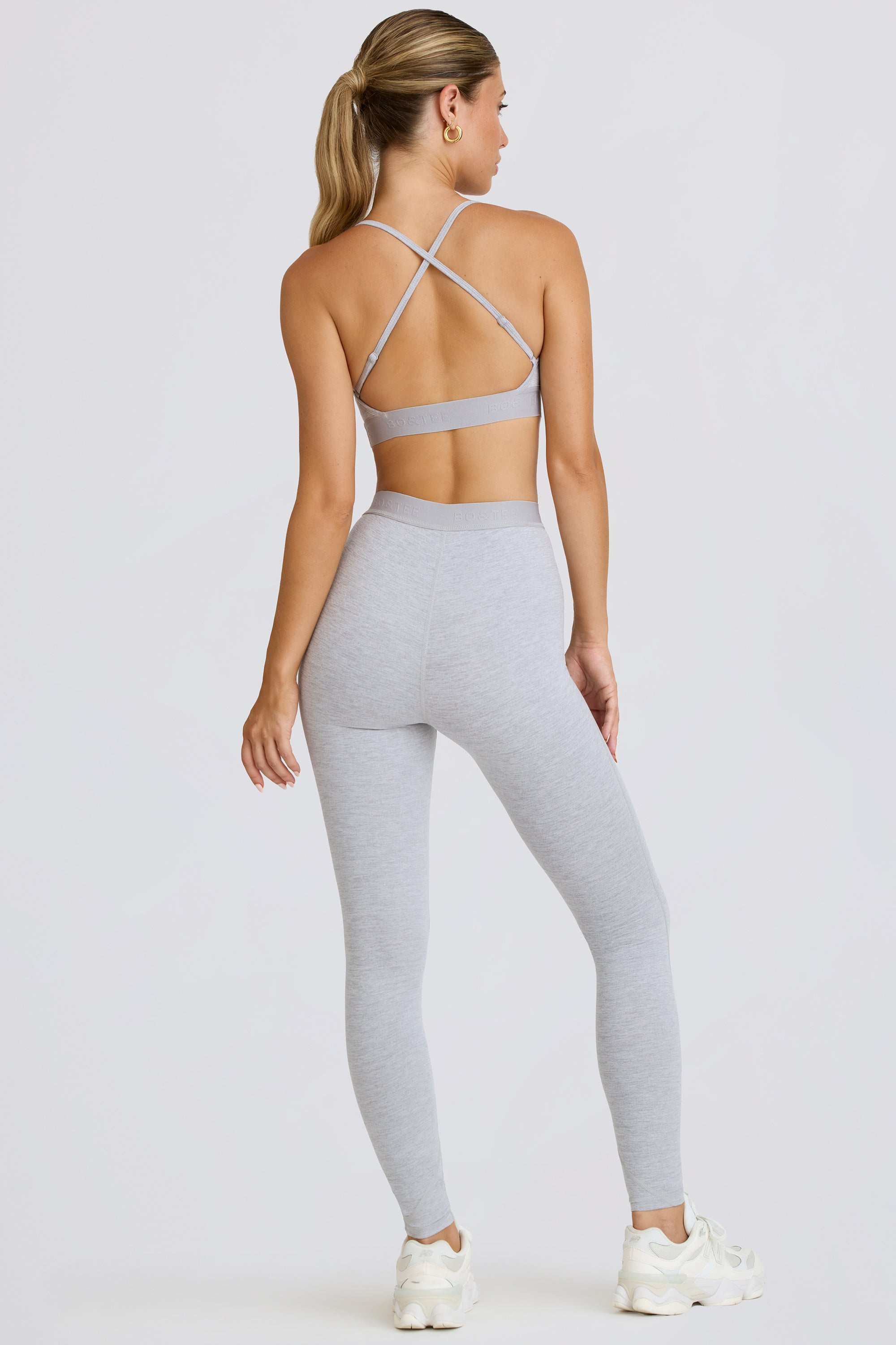 Courtside Classics Petite Soft Active Leggings in Grey Marl - Image 2