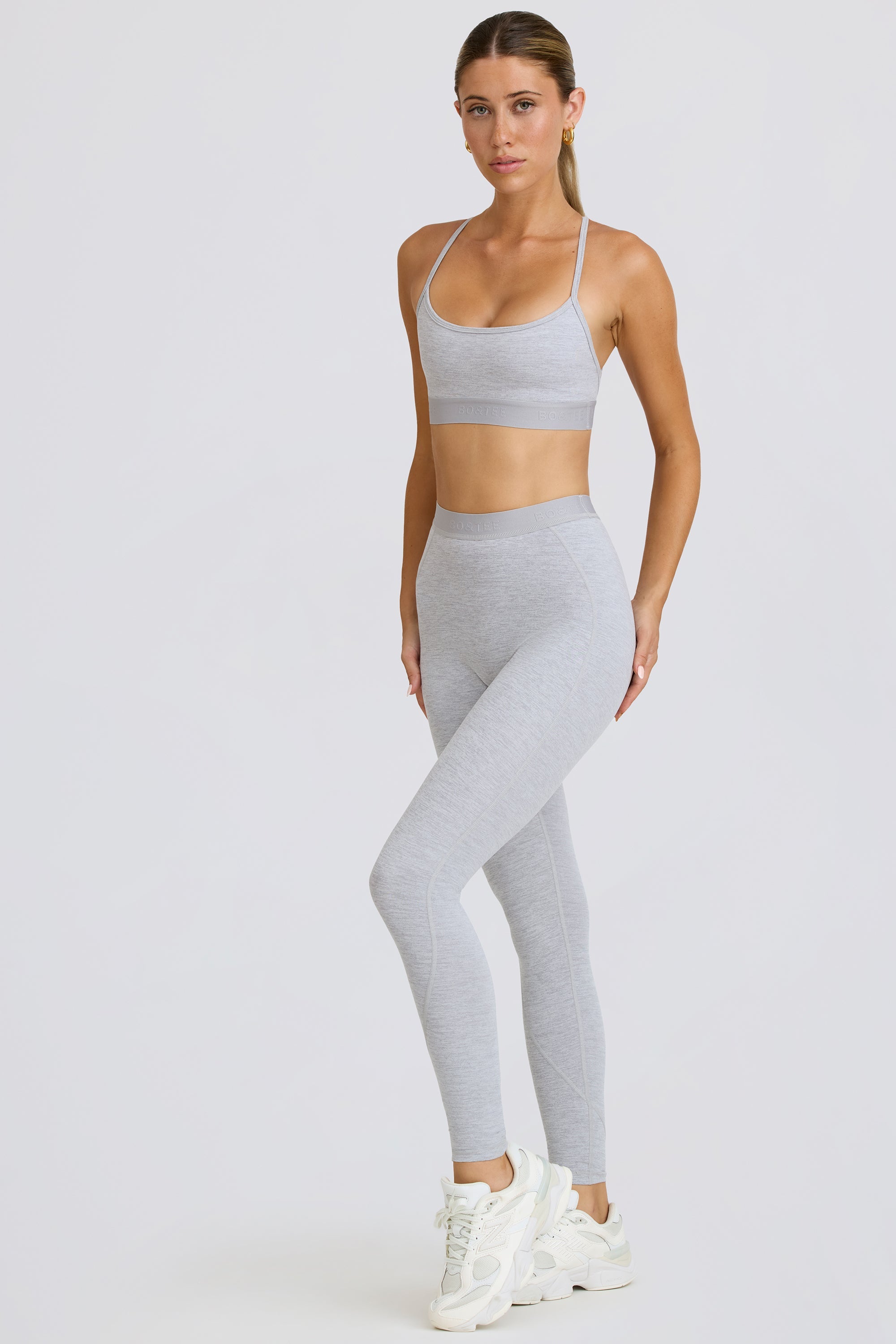 Courtside Classics Petite Soft Active Leggings in Grey Marl - Image 6