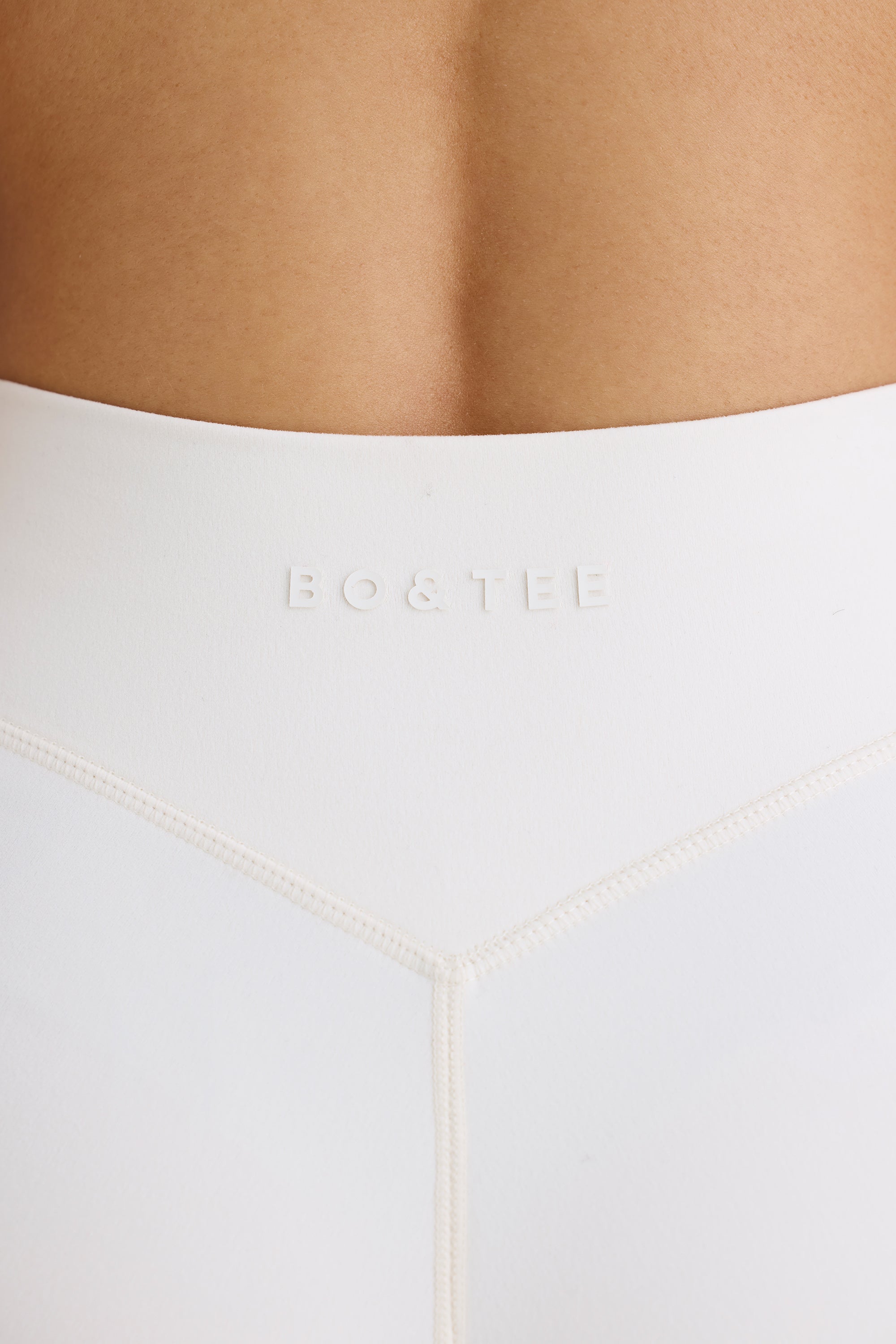 Jet Set Soft Active Crossover Mini Shorts in White - Image 5