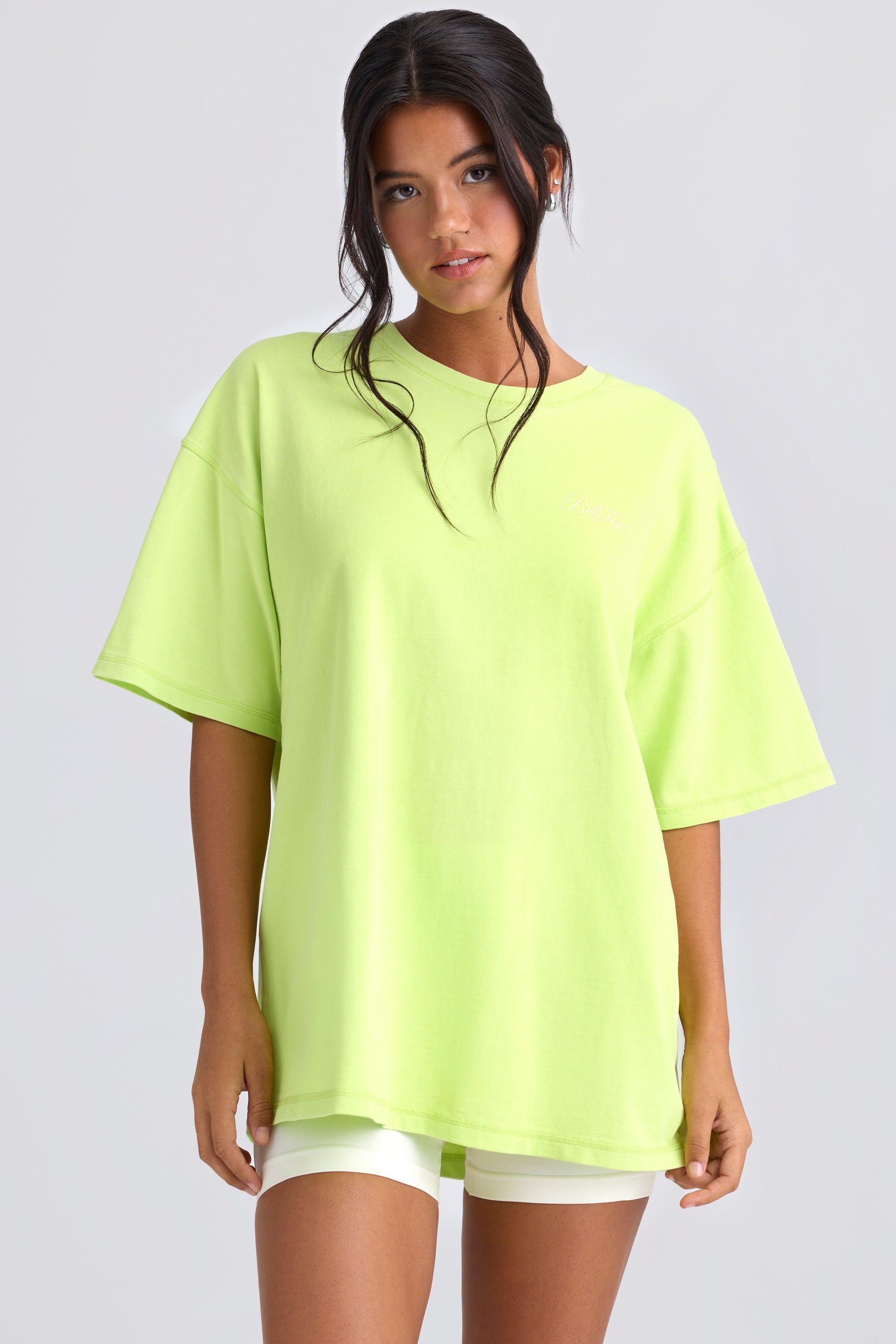 Oversized Short-Sleeve T-Shirt in Key Lime - Image 4