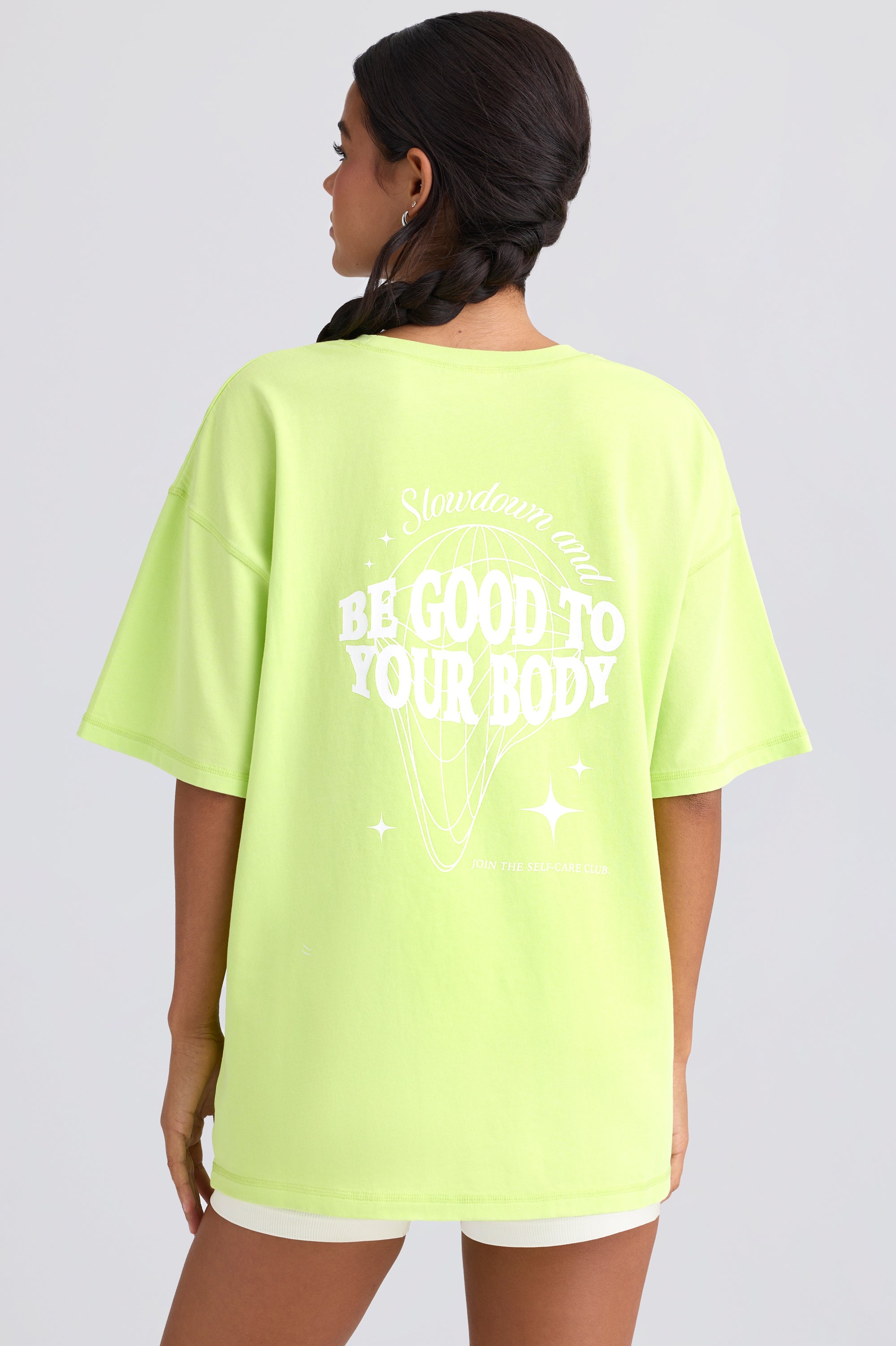 Oversized Short-Sleeve T-Shirt in Key Lime - Image 5