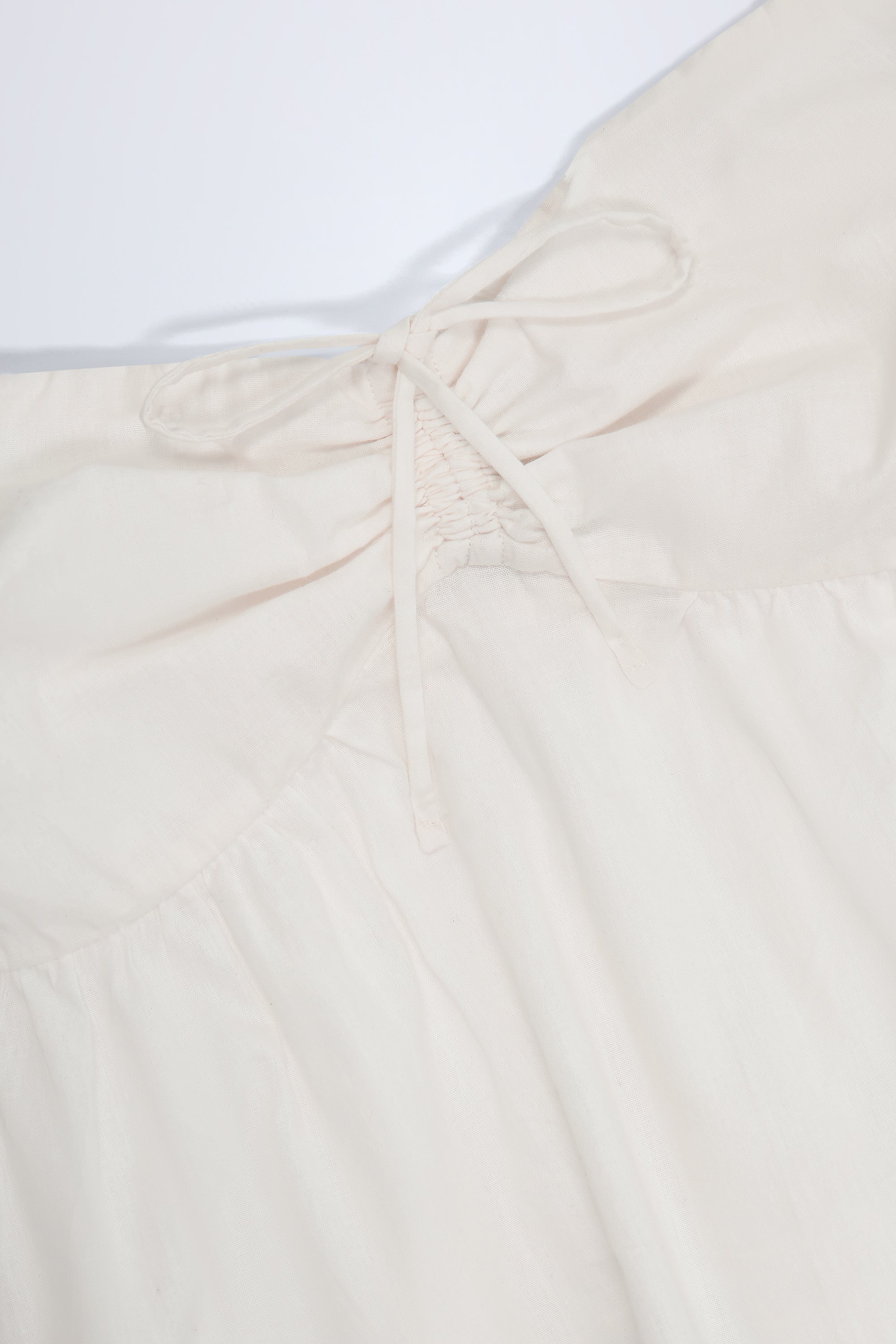 Alma Tie-Front Bandeau Crop Top in White - Image 5
