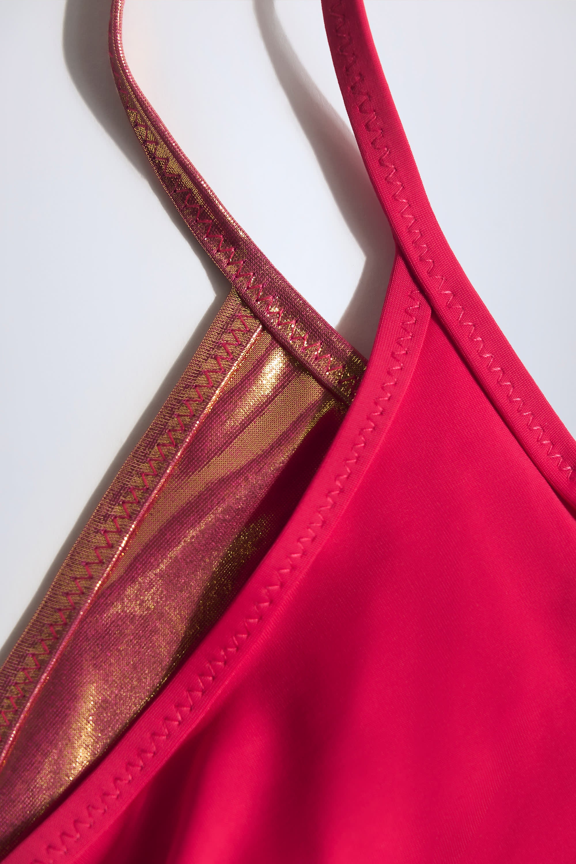 Amanyara Metallic Layered Swimsuit in Raspberry Pink - Image 5