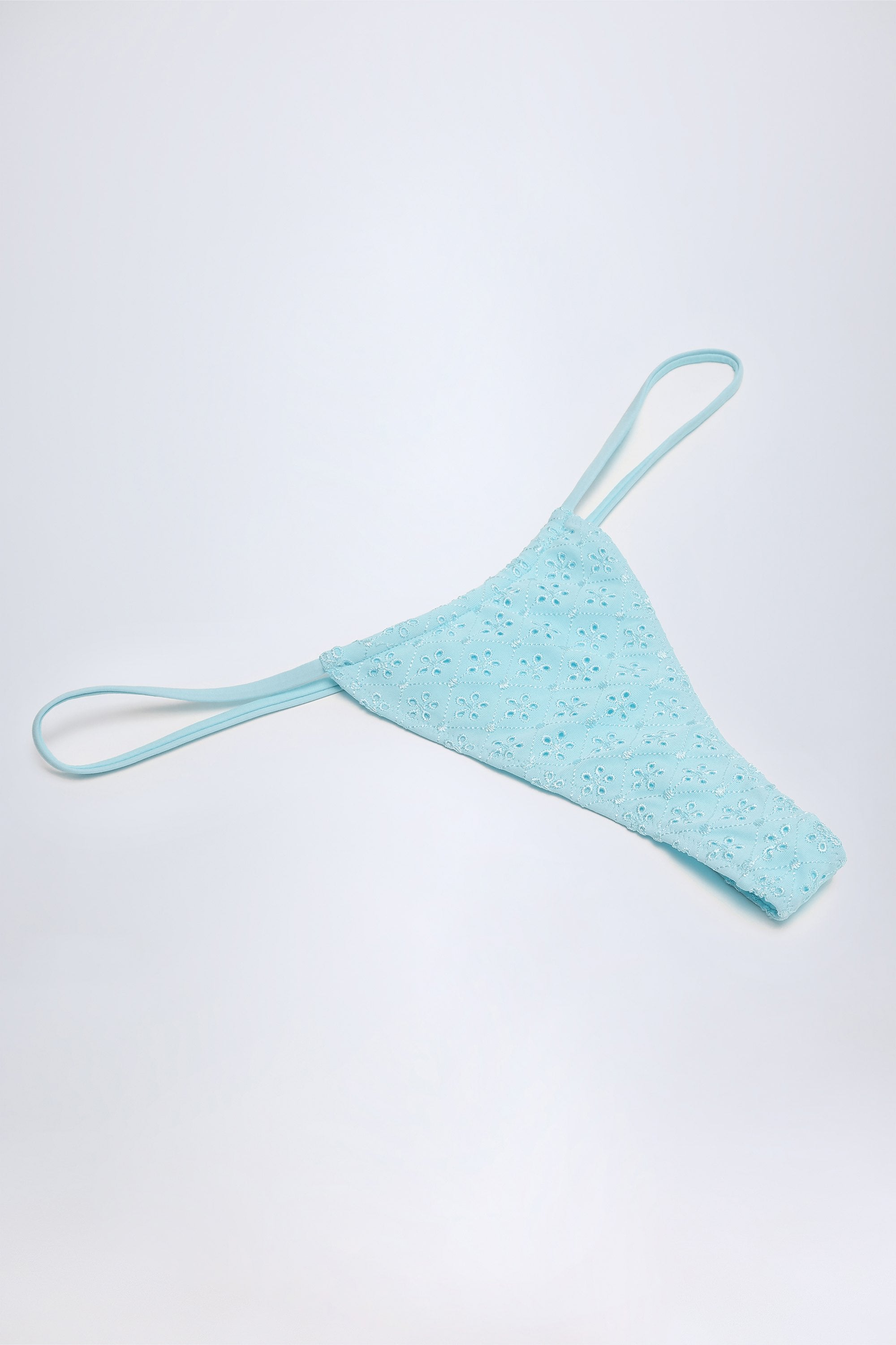 Andros Broderie Anglaise Drawstring Bikini Bottoms in Powder Blue - Image 4
