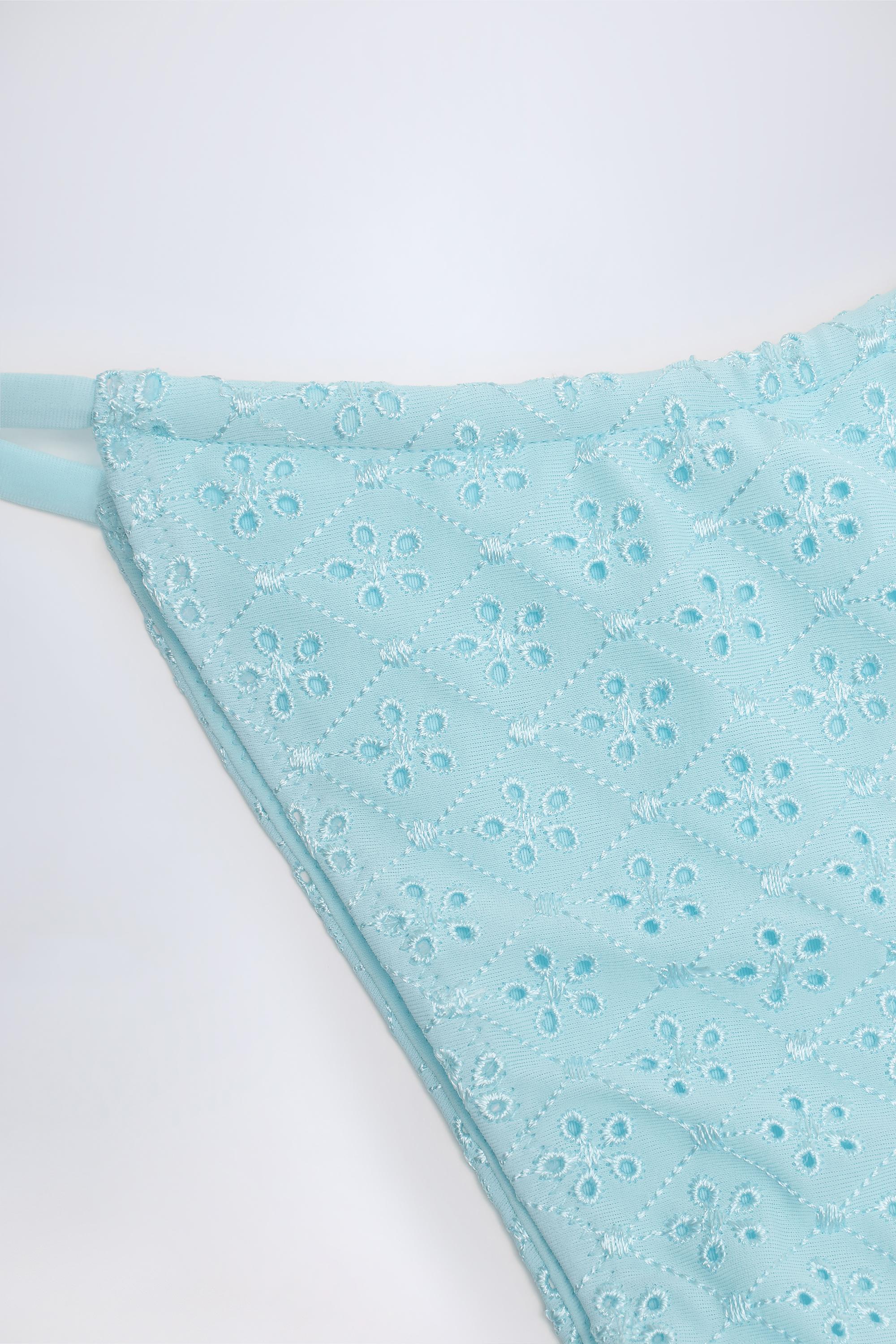Andros Broderie Anglaise Drawstring Bikini Bottoms in Powder Blue - Image 5
