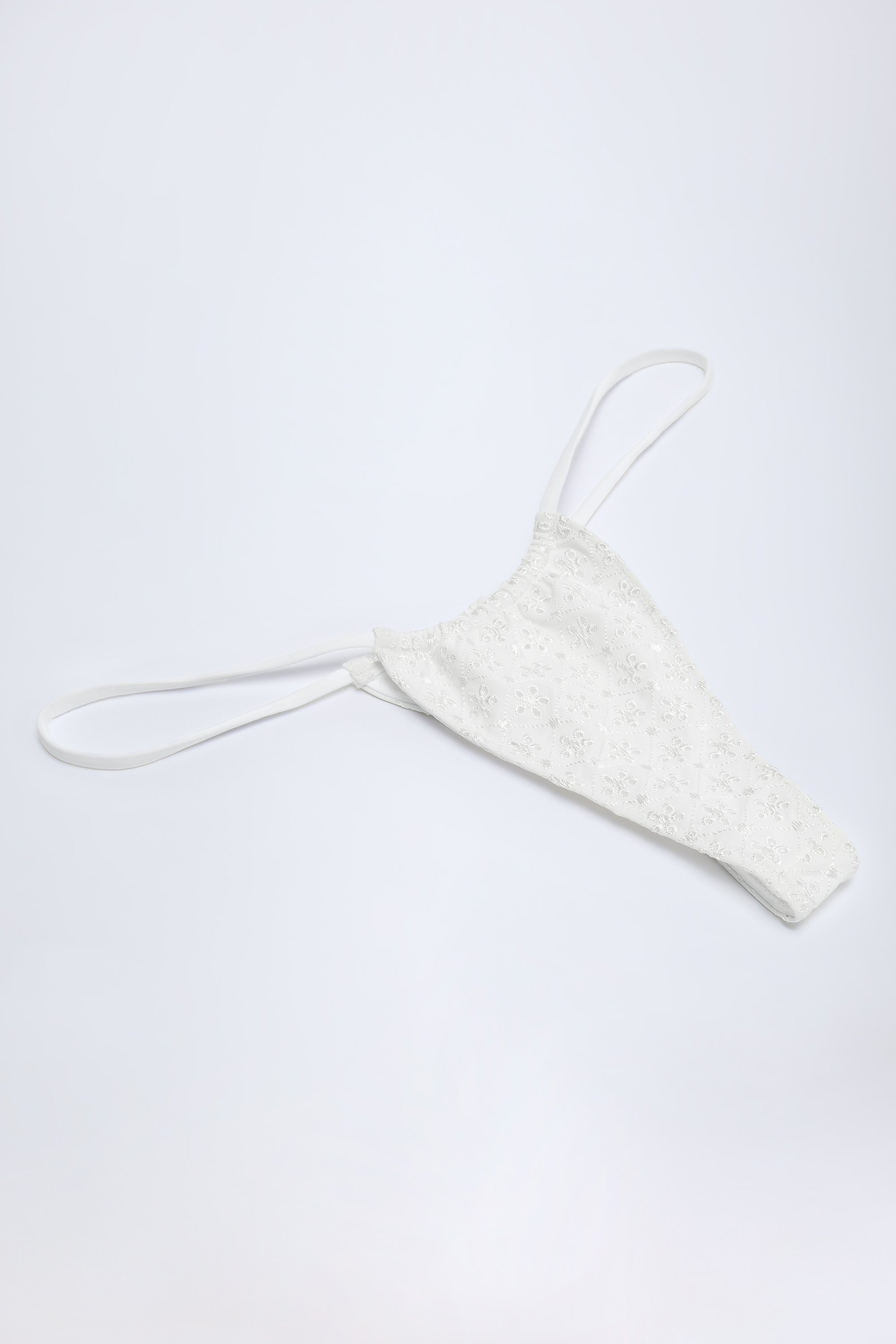 Andros Broderie Anglaise Drawstring Bikini Bottoms in White - Image 4