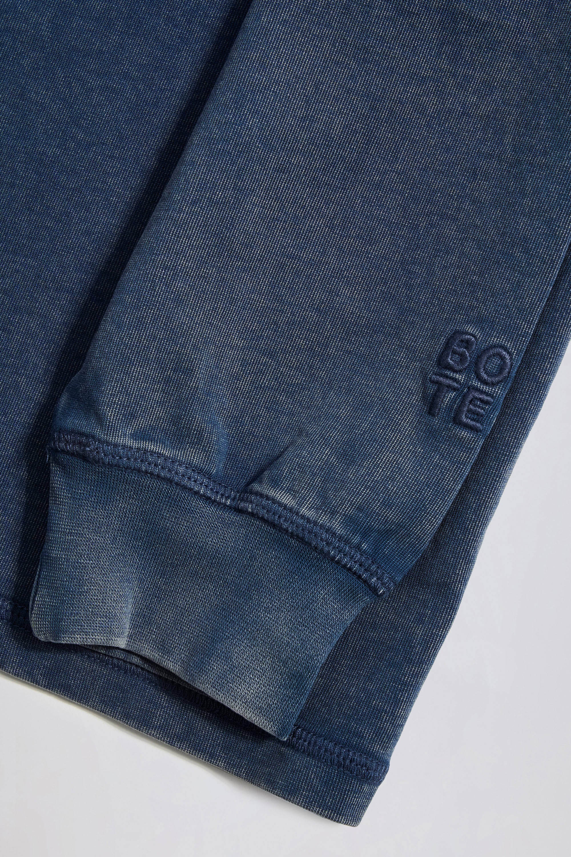 Acid Wash Long-Sleeve Oversized T-Shirt in Blue - Image 5
