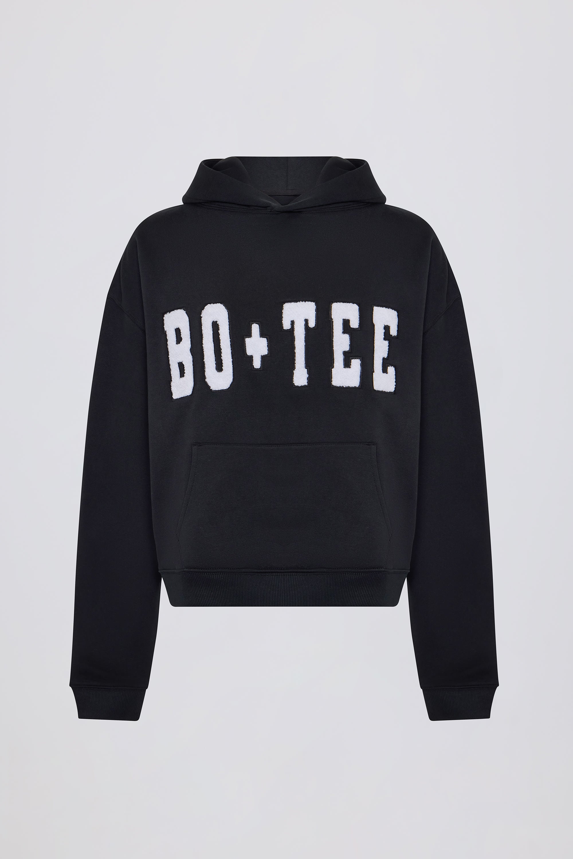 Off Duty Oversized Hooded Sweatshirt in Black