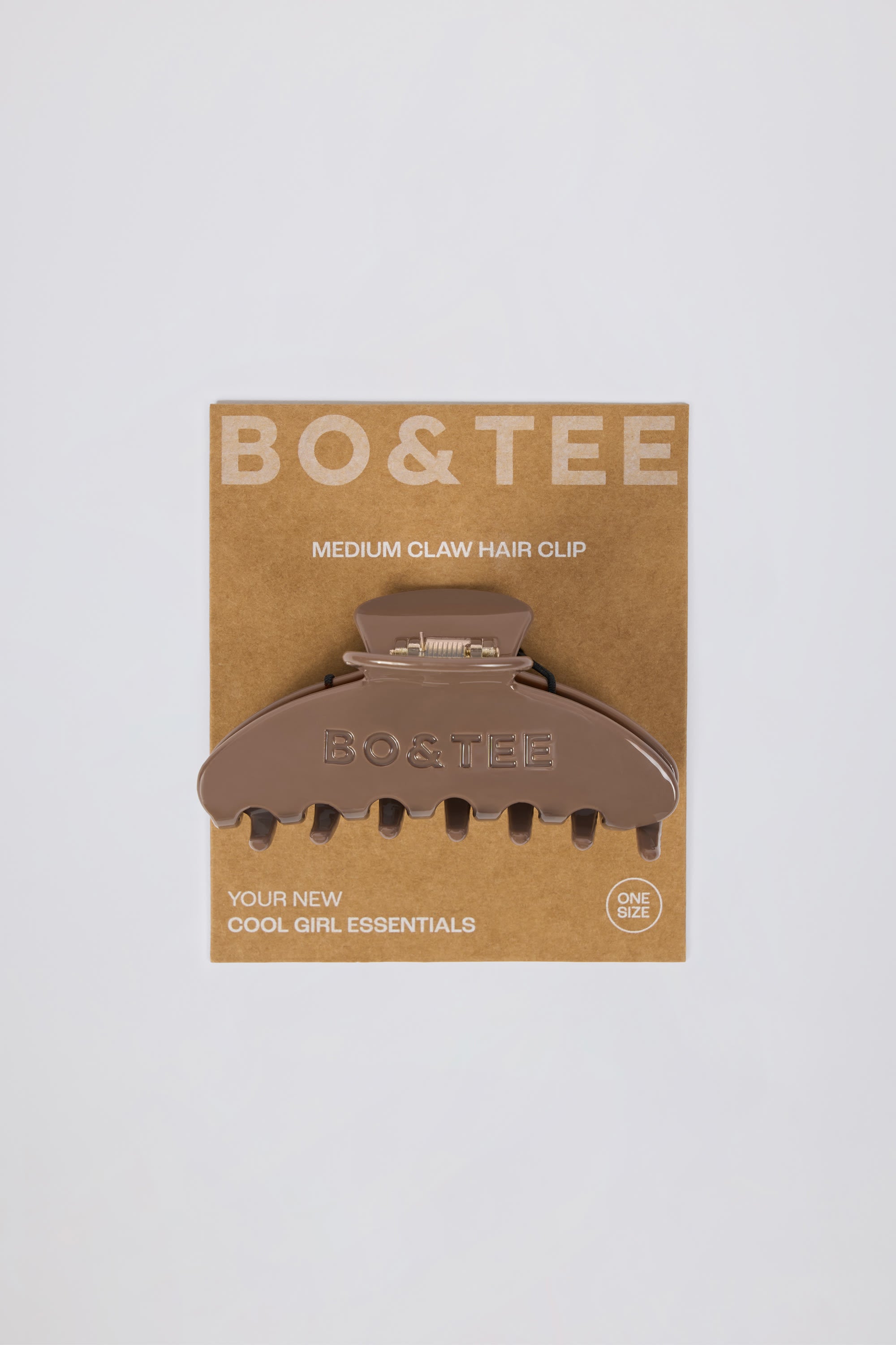 Medium Claw Clip in Taupe Brown - Image 2