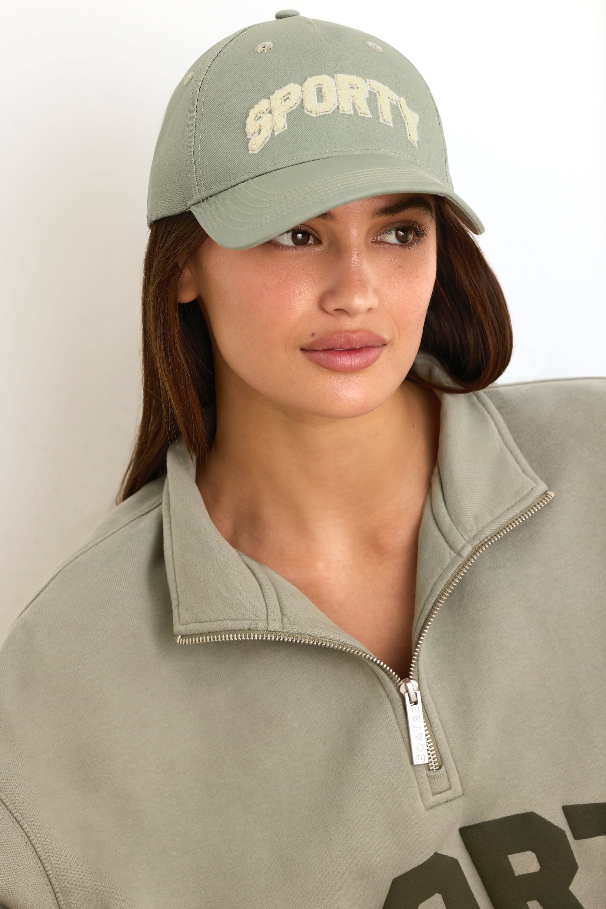 Appliqu?? Baseball Cap in Mineral - Image 6