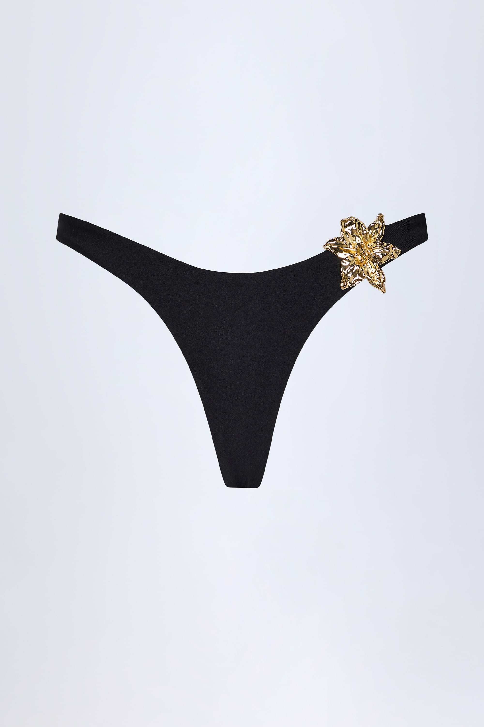 Beqa Hardware-Detail Cheeky Bikini Bottoms in Black - Image 3