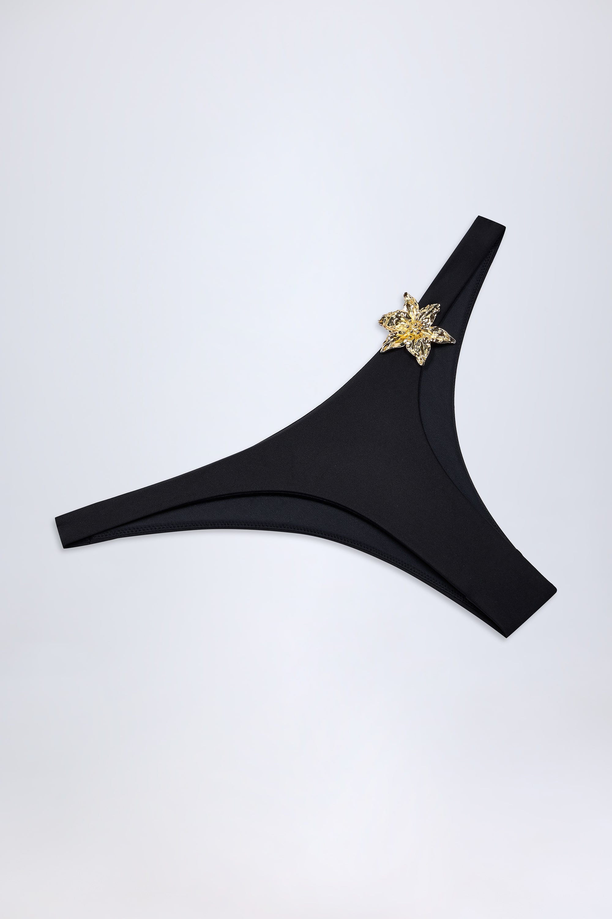 Beqa Hardware-Detail Cheeky Bikini Bottoms in Black - Image 5