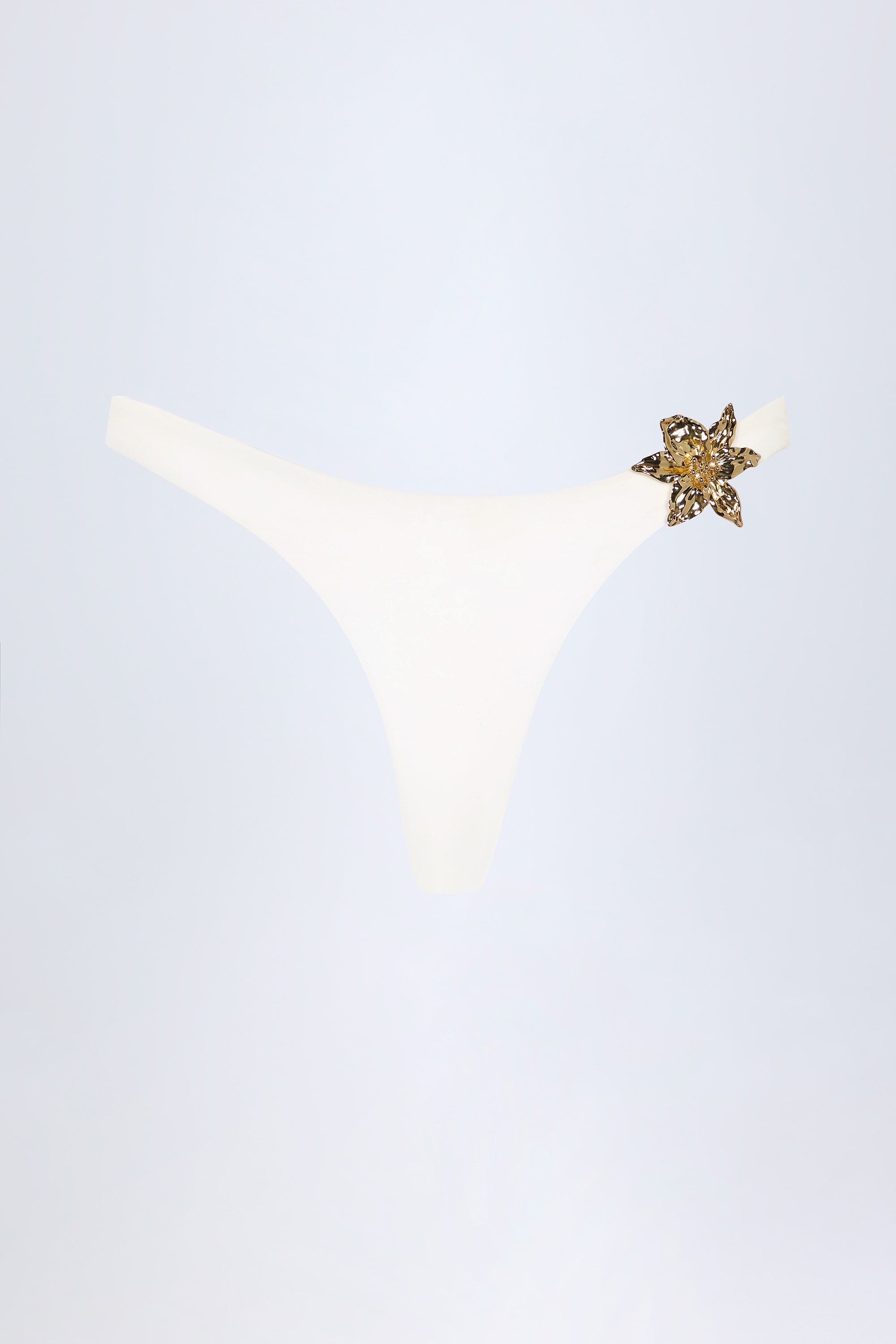 Beqa Hardware-Detail Cheeky Bikini Bottoms in White - Image 3
