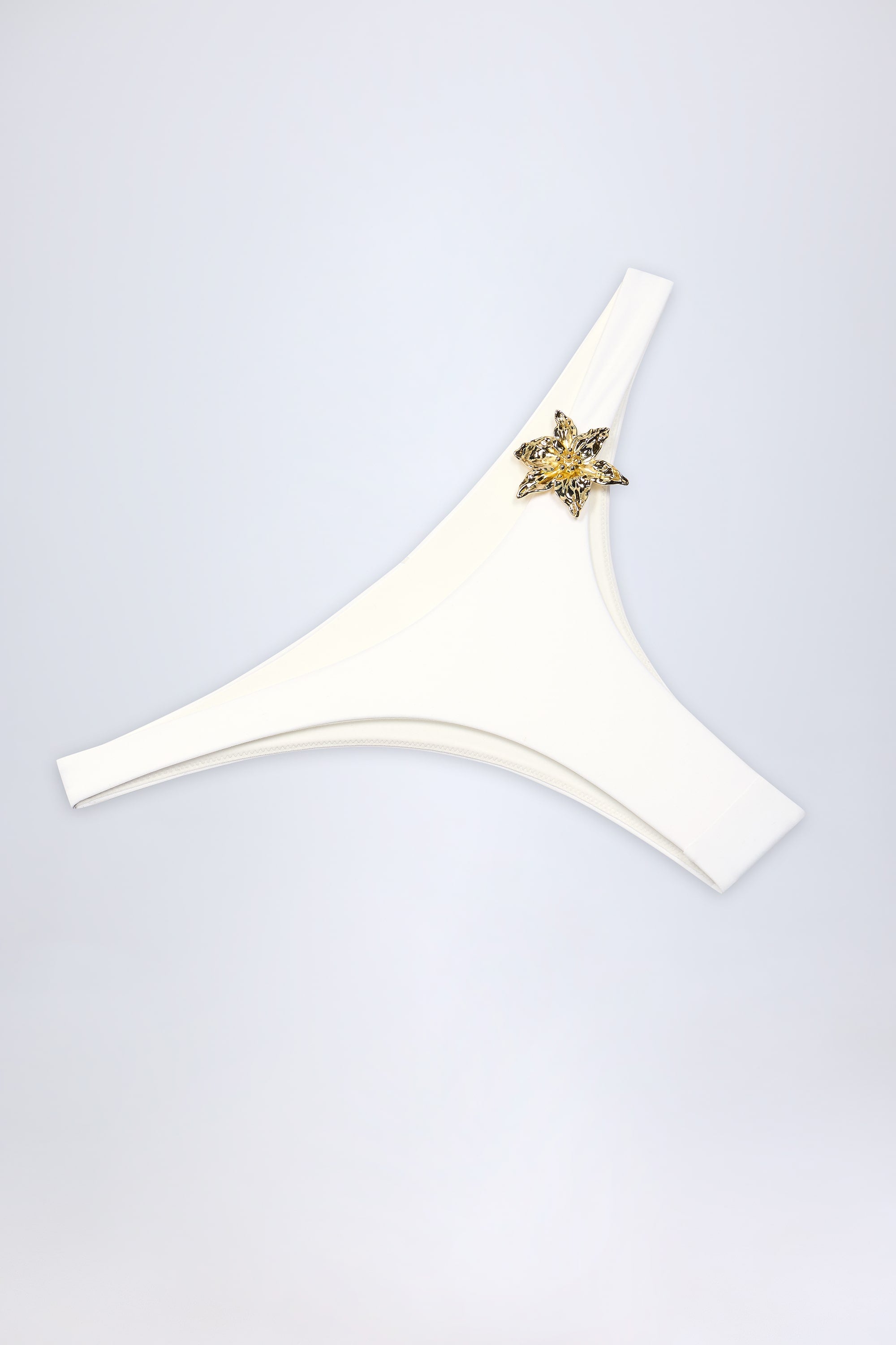 Beqa Hardware-Detail Cheeky Bikini Bottoms in White - Image 5