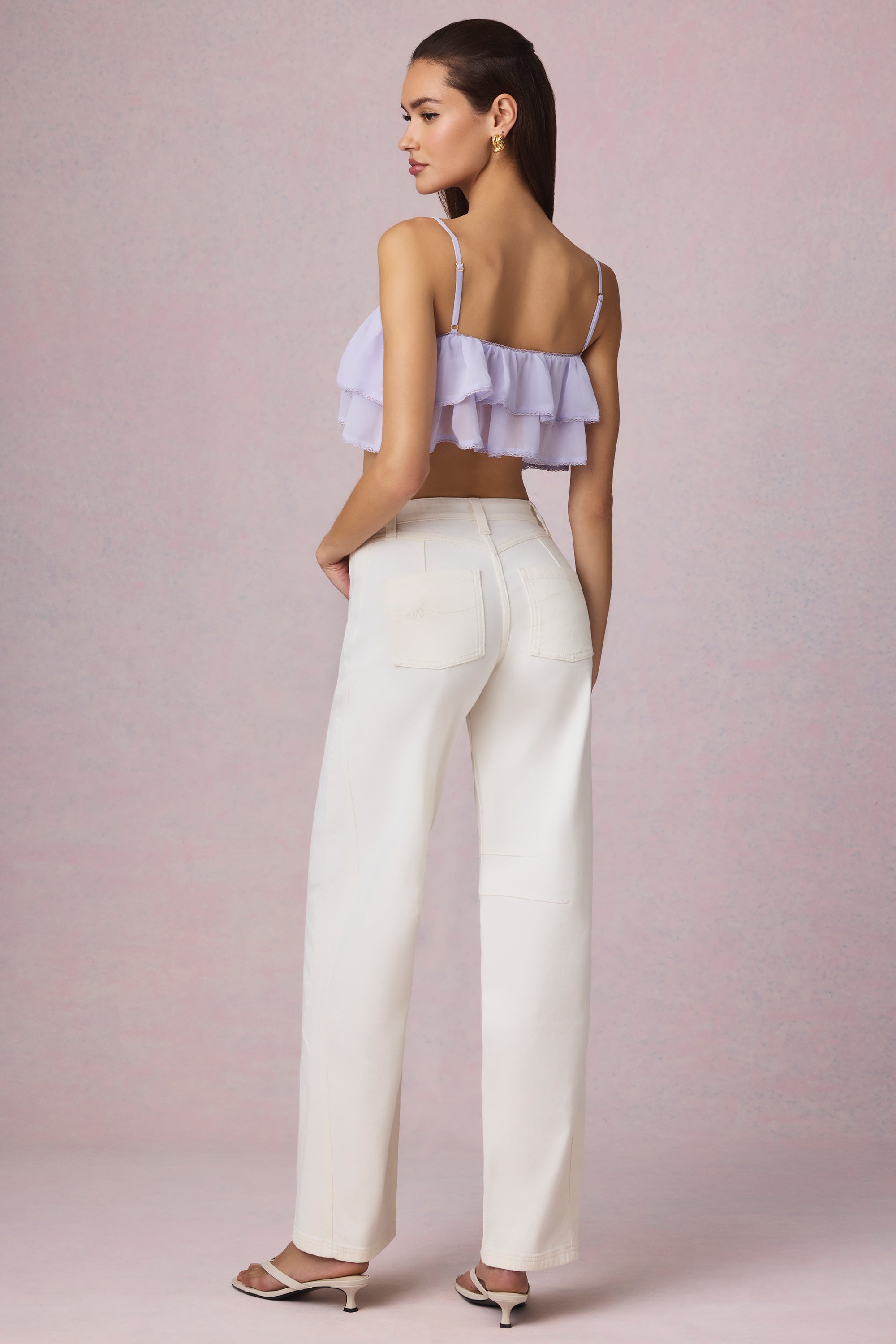 Bobbi Mid-Rise Barrel-Leg Jeans in Ecru Wash - Image 2