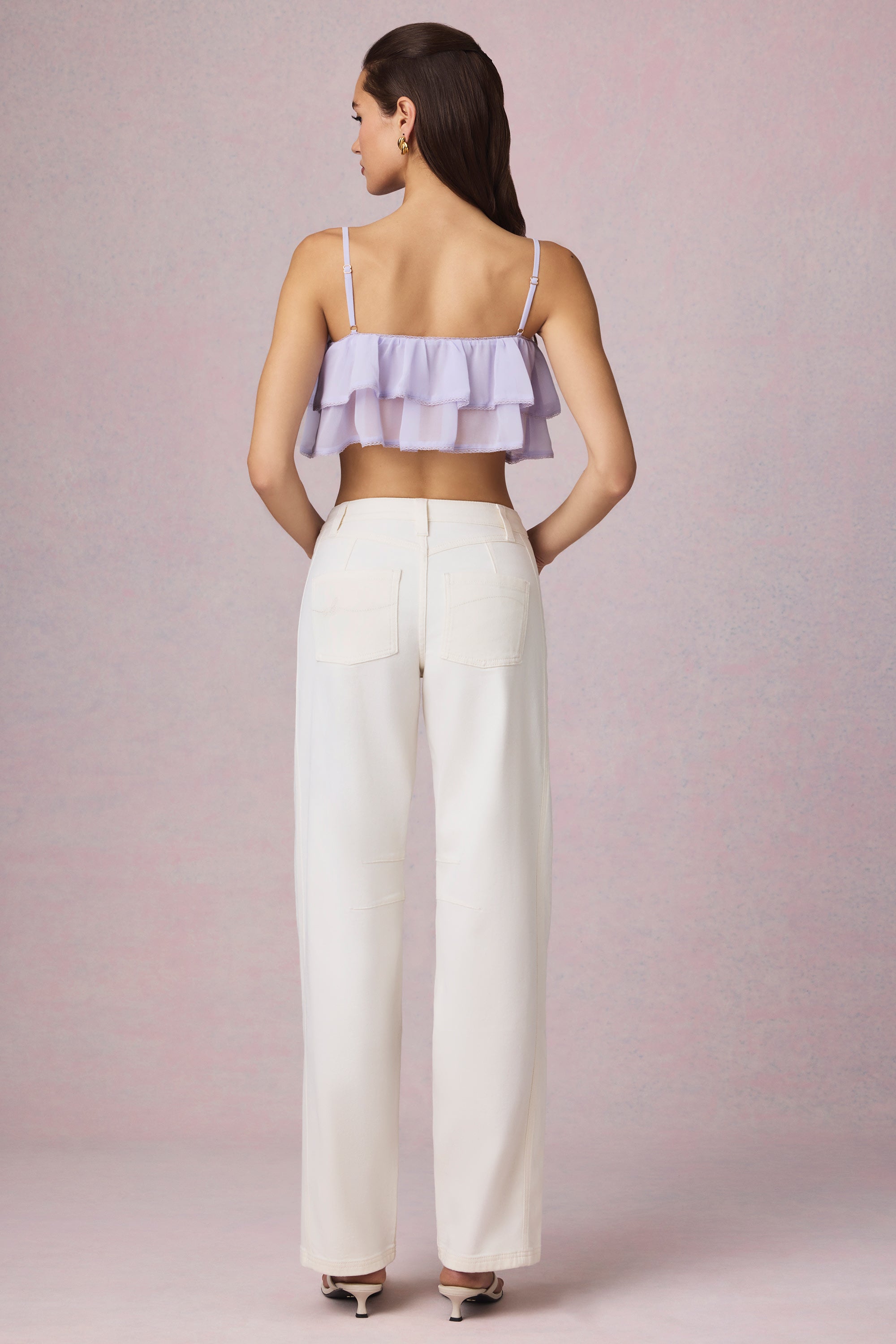 Bobbi Mid-Rise Barrel-Leg Jeans in Ecru Wash - Image 6